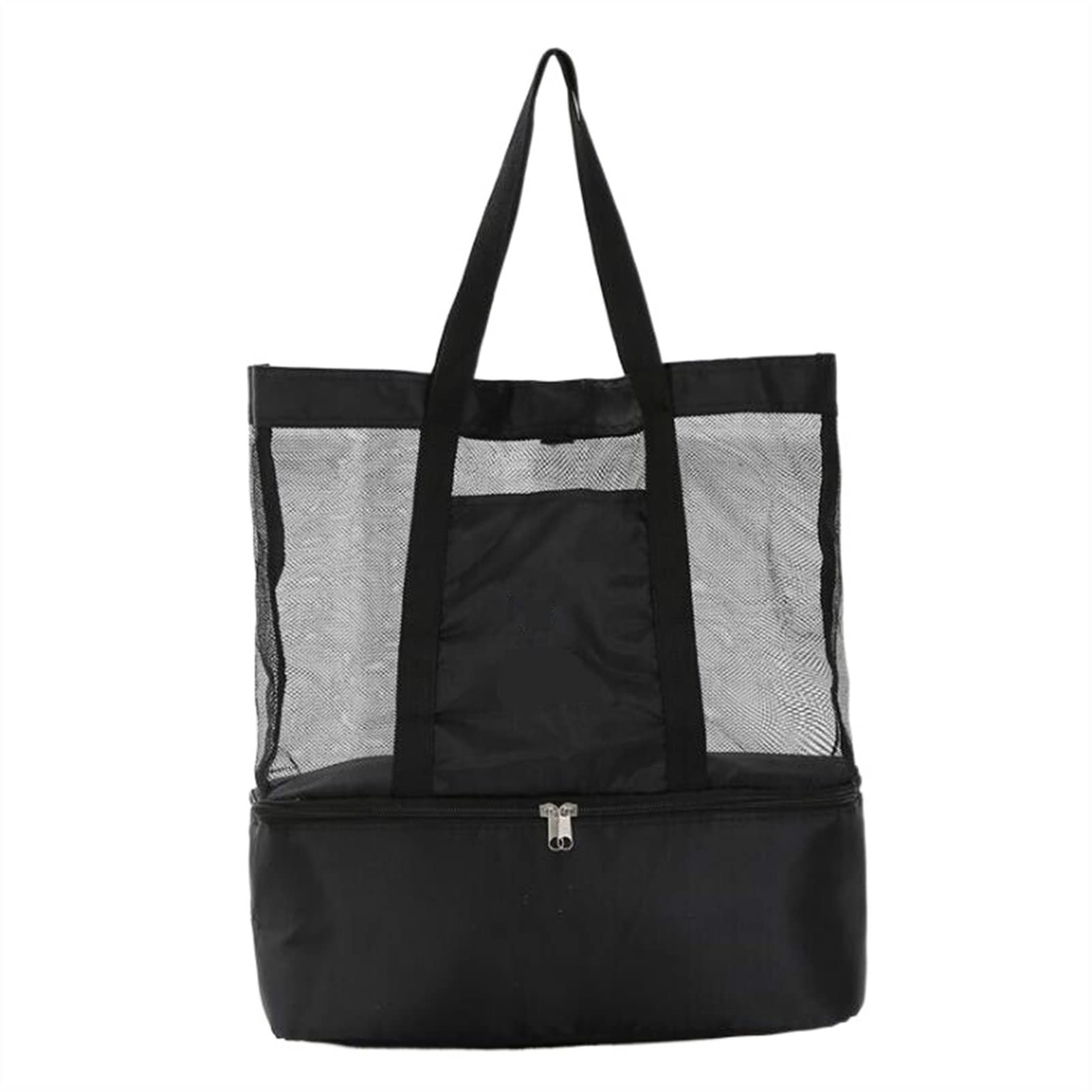 Flcfaca Large Insulated Mesh Tote Bag for Women - Double-Layer Heat Retention, Spacious Picnic & Beach Bag (Color A) - Perfect for Outdoor Gatherings, Grocery Shopping & Travel Essentials