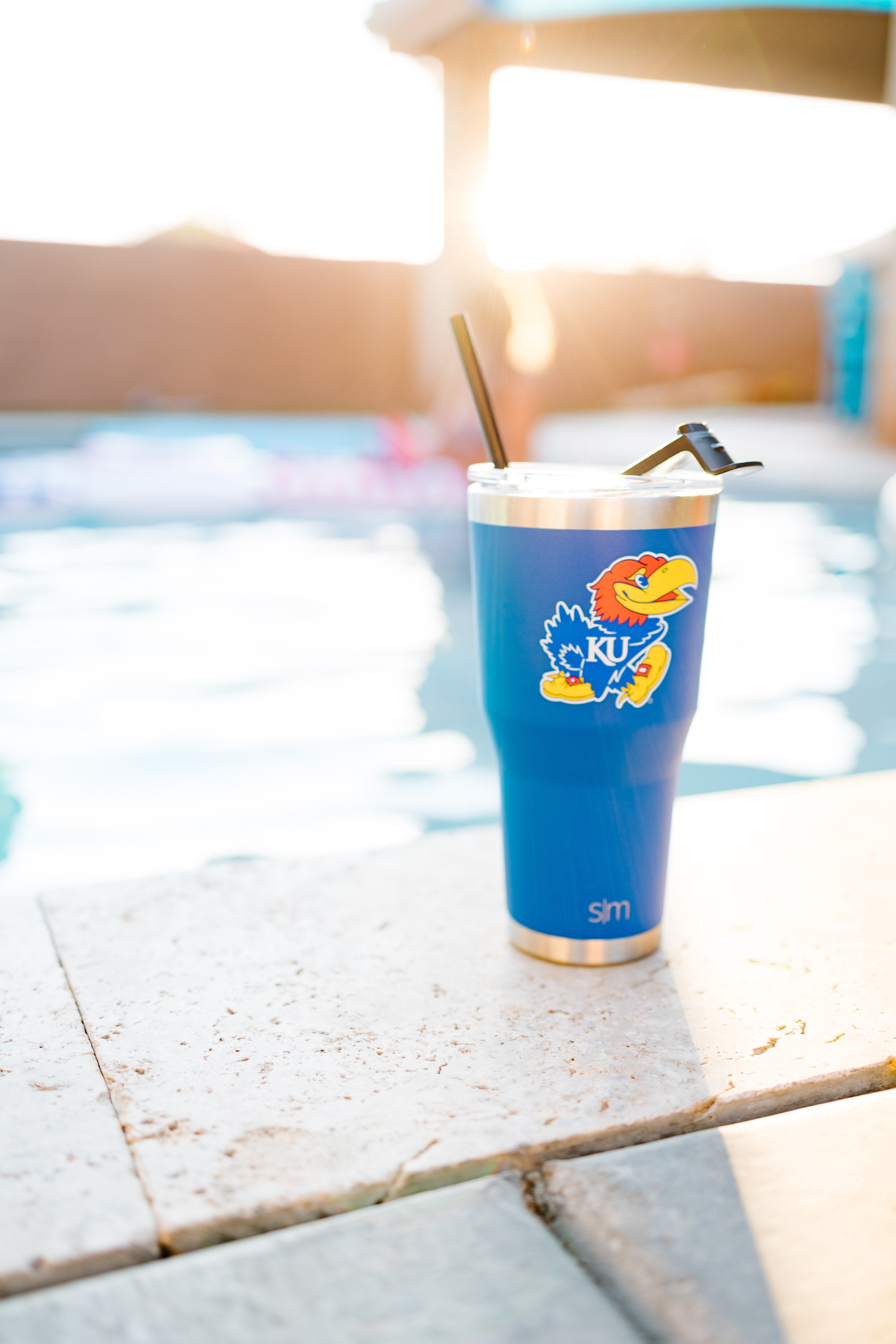 Insulated Stainless Steel Collegiate Cruiser Tumbler with Flip Lid & Straw - 20oz Leakproof Travel Mug for School, Office & Outdoor Activities - Perfect for Coffee, Tea & Cold Drinks