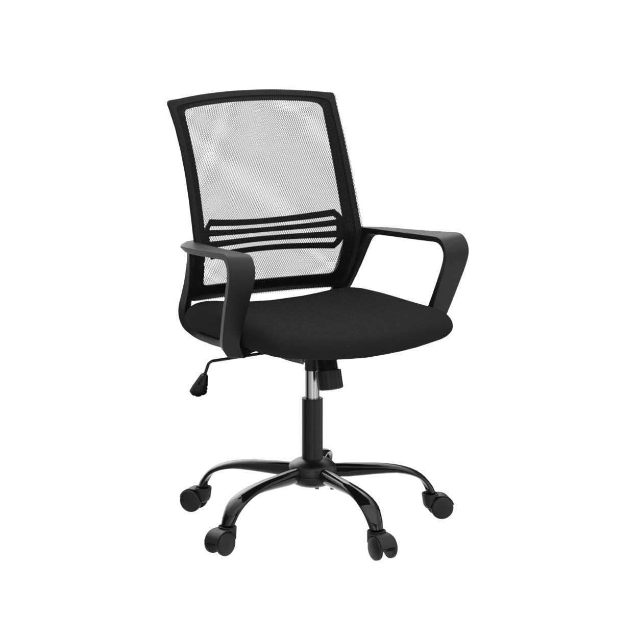 Ergonomic Mesh Office Chair with Lumbar Support & Adjustable Armrests - Mid Back Computer Desk Chair, Swivel Rolling Task Chair for Home Office, Gaming & Living Room - Comfortable Work from Home & Study Chair