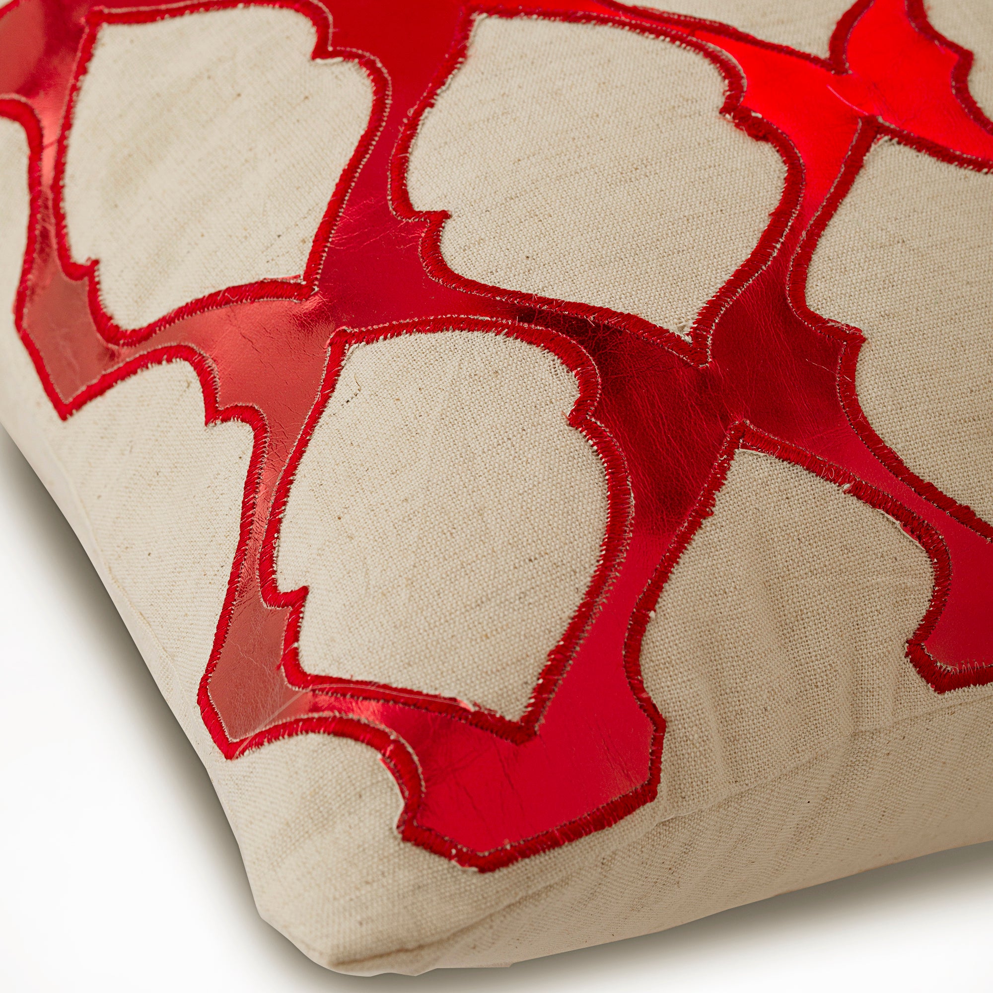 All Time Red Faux Leather Throw Pillow Cover - Decorative Cushion Case for Sofa, Bed, Chair - Home Decor Accent for Living Room, Bedroom, Office