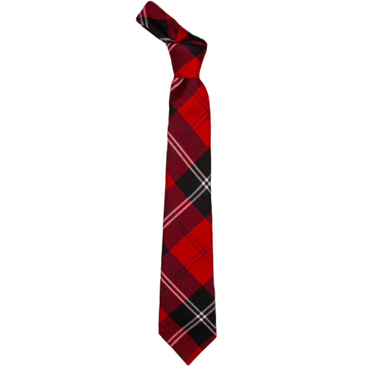 Ramsay Red Modern Tartan Tie for Men - Classic Scottish Plaid Necktie for Business, Weddings & Formal Events