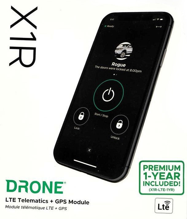 Compustar DRONE Mobile X1R Remote Car Starter Kit with 1-Year Service Plan – Smartphone Control, Keyless Entry & Security for Your Vehicle – Perfect for Cold Mornings & Secure Parking