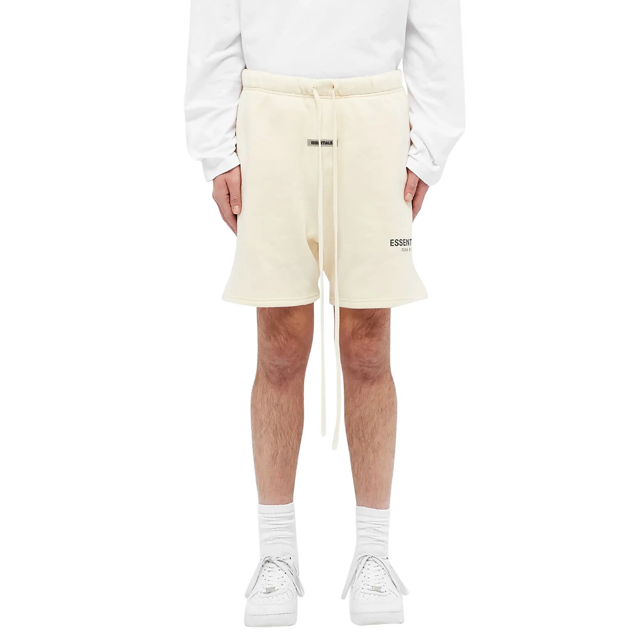 Fear of God Essentials Buttercream Reflective Shorts for Men - Comfortable Athletic Running Shorts with Reflective Details - Perfect for Gym, Workout & Casual Wear