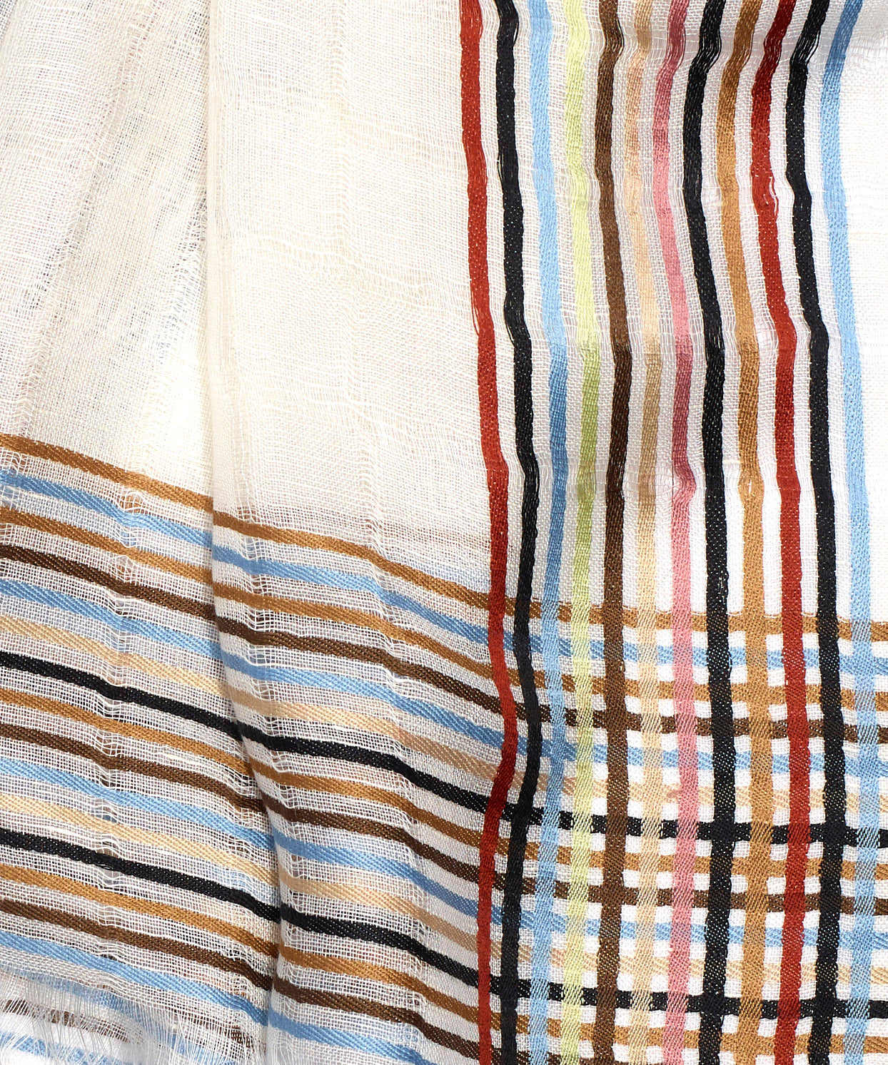 Stripe Border Wrap - Stylish and Versatile Fashion Scarf for Women, Perfect for Casual Outfits, Office Wear, and Evening Events