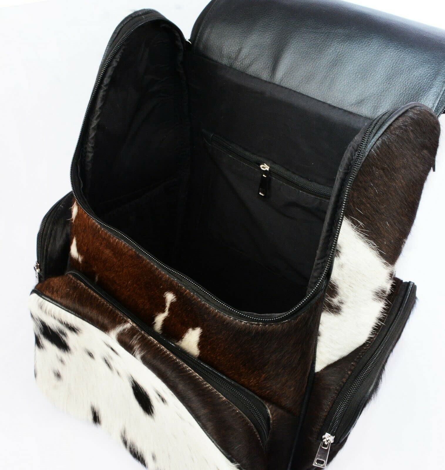 Fashionable Cowhide Western Leather Diaper Backpack with Fringe - Stylish Baby Bag for Moms, Dads & Travel | Perfect for Daycare, Outings & Parenting Essentials