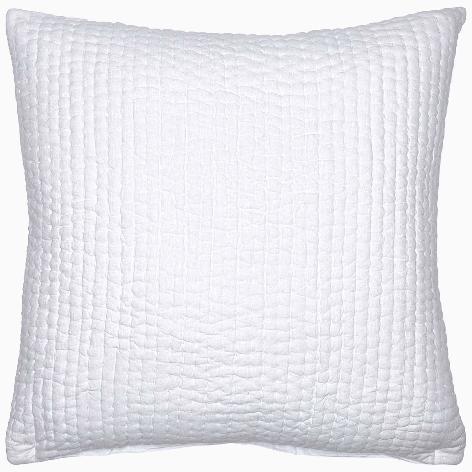 Vivada White Woven Sham Pillowcase - 100% Cotton Decorative Bedding for Queen Size - Luxury Hotel Style Home Decor for Bedroom & Guest Room