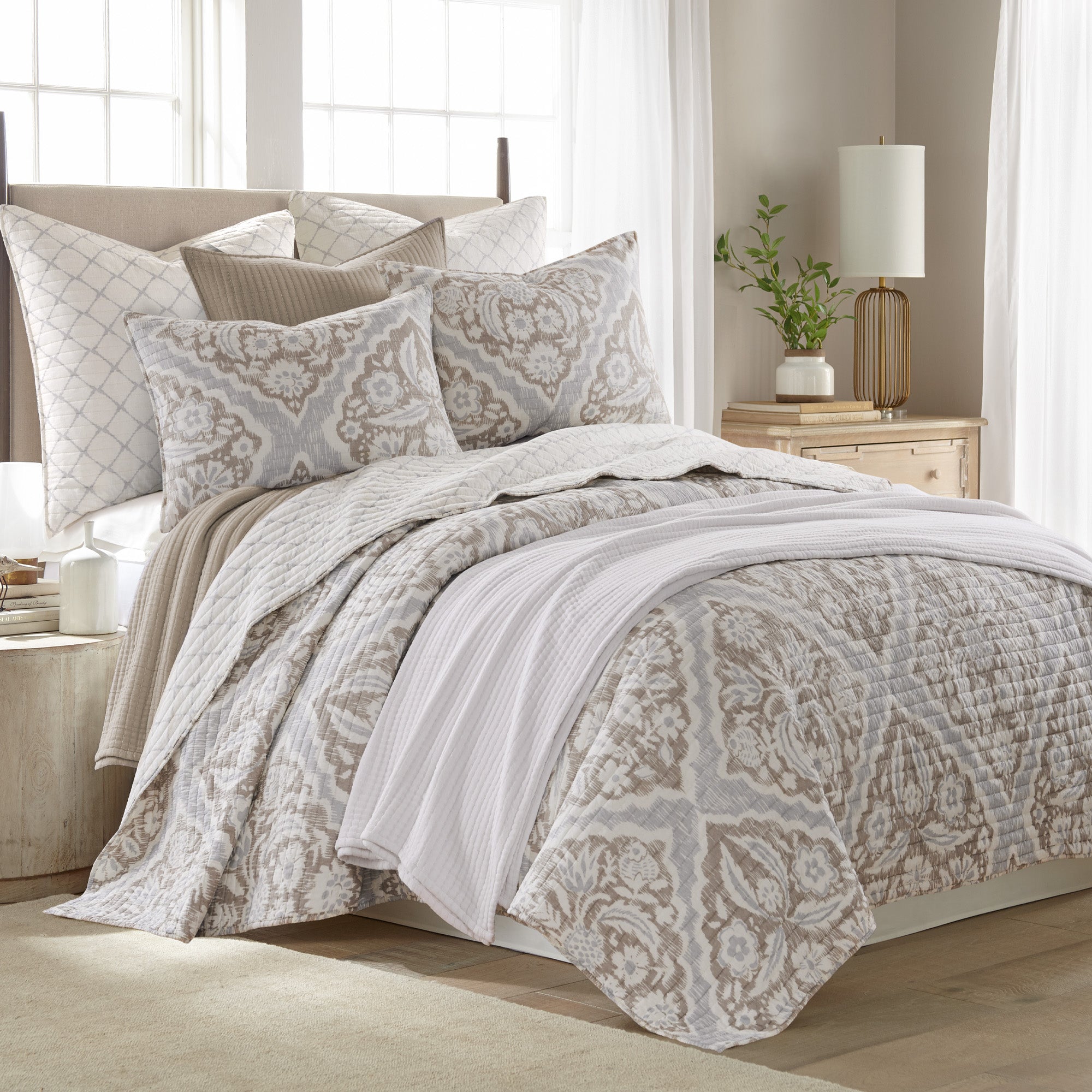 Becker Euro Sham Pillowcase Set of 2 - Premium 100% Cotton Decorative Square Pillow Covers for Sofa, Bed & Couch - Home Decor & Living Room Accessories