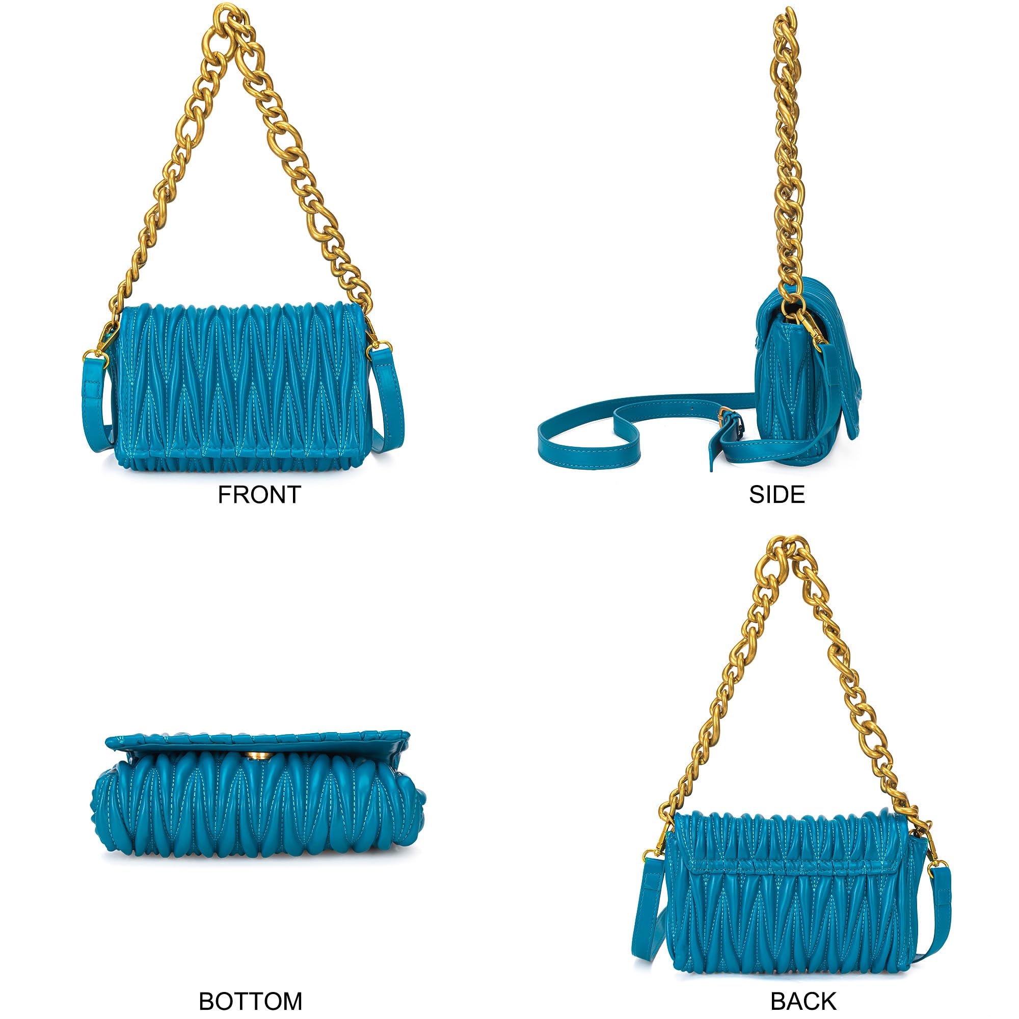 Montana West Quilted Crossbody Bag for Women - Stylish Small Purse & Top Handle Handbag - Perfect for Work, Travel & Everyday Use