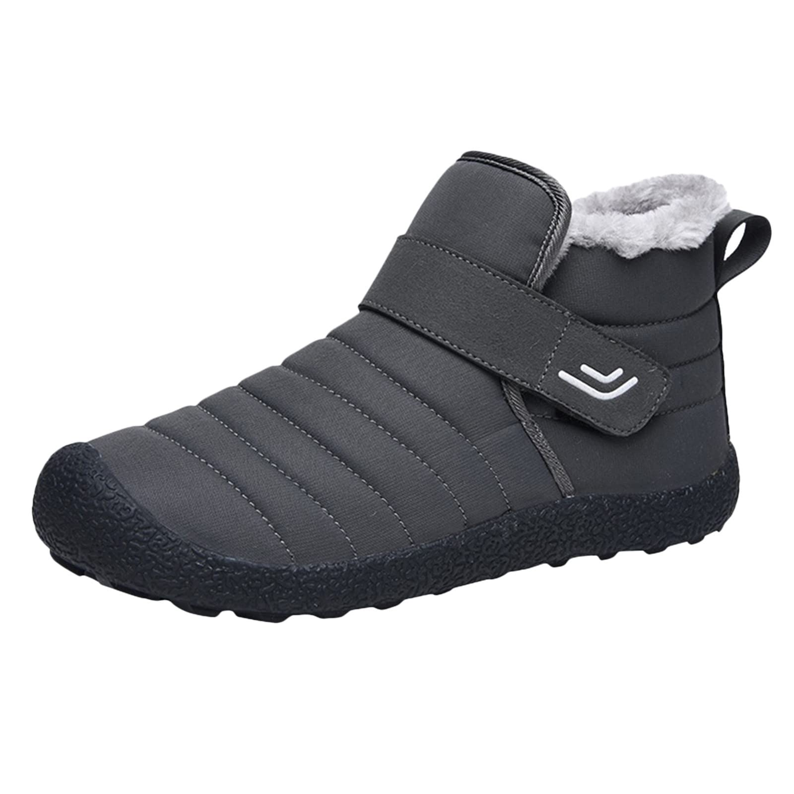 Men's & Women's Warm Velvet Hook & Loop Snow Boots - Waterproof Winter Hiking Boots for Couples, Outdoor Mountaineering & Snow Activities