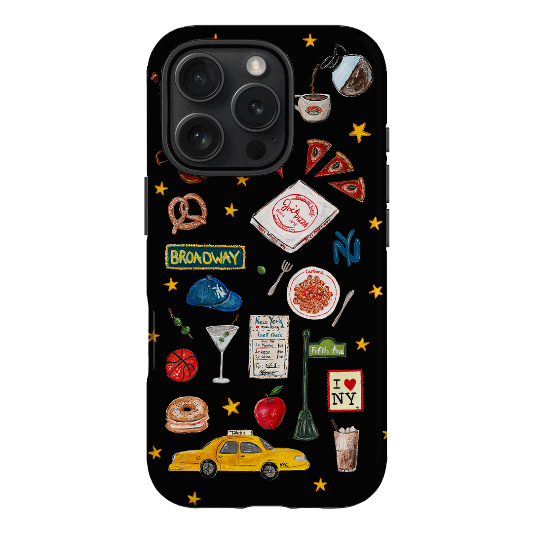 NYC Skyline iPhone Case - Durable Protective Phone Cover for iPhone 12/13/14/15 Pro Max with NYC Landmarks - Perfect for Travelers & New York Lovers