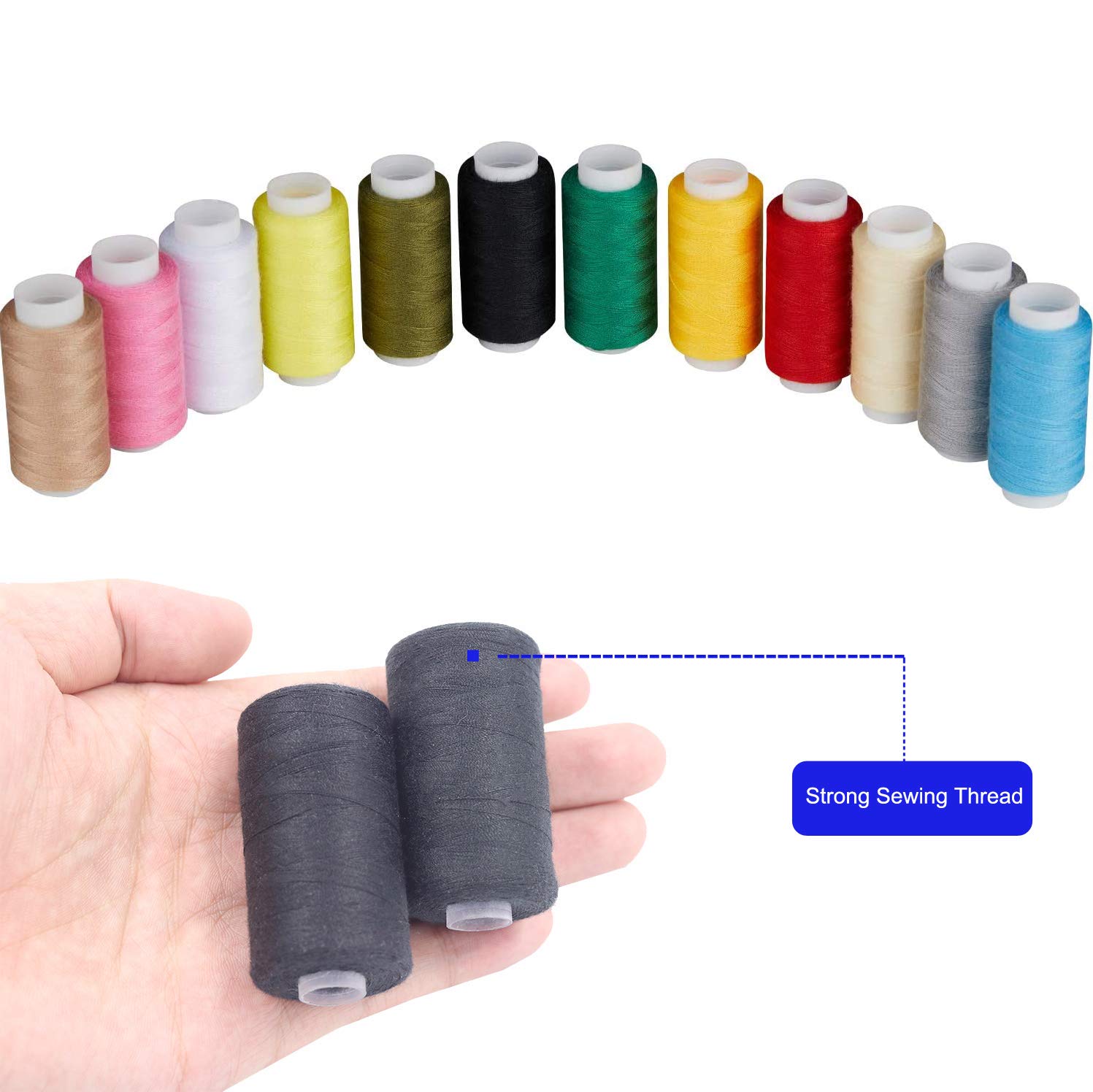 Premium Sewing Kit Set - 50pcs Portable Sewing Supplies for Beginners | Travel, Emergency Clothing Repairs & DIY Crafts | Includes Thread, Scissors, Needles, Tape Measure | Perfect for Home, Travel, Camping & Emergency Kits