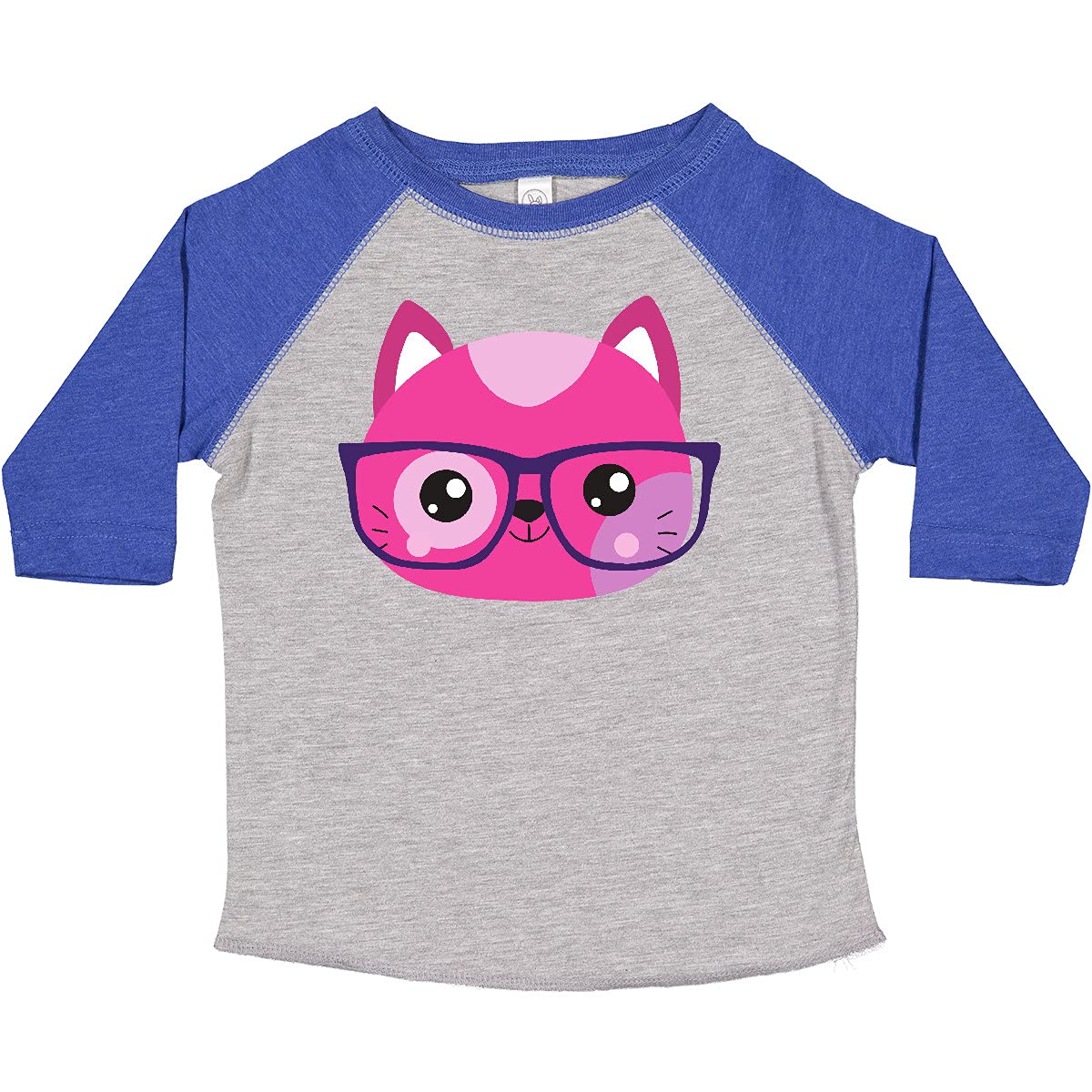 Inktastic Hipster Cat with Glasses - Cute Kitten Graphic Toddler T-Shirt for Boys & Girls - Perfect for Playdates, Birthday Gifts & Casual Wear