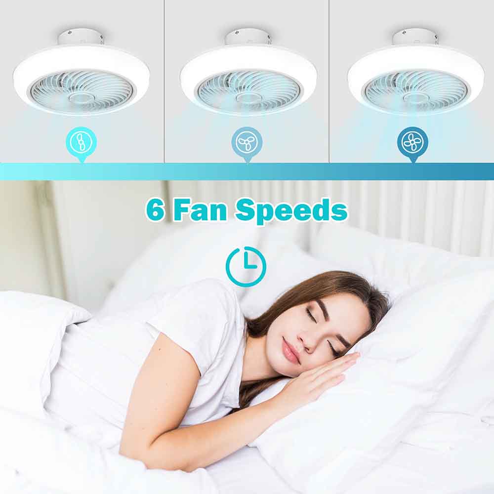TheLAShop 18 Inch Smart Ceiling Fan with LED Light, 5 Blades, Remote & APP Control - Perfect for Bedroom, Living Room, and Office