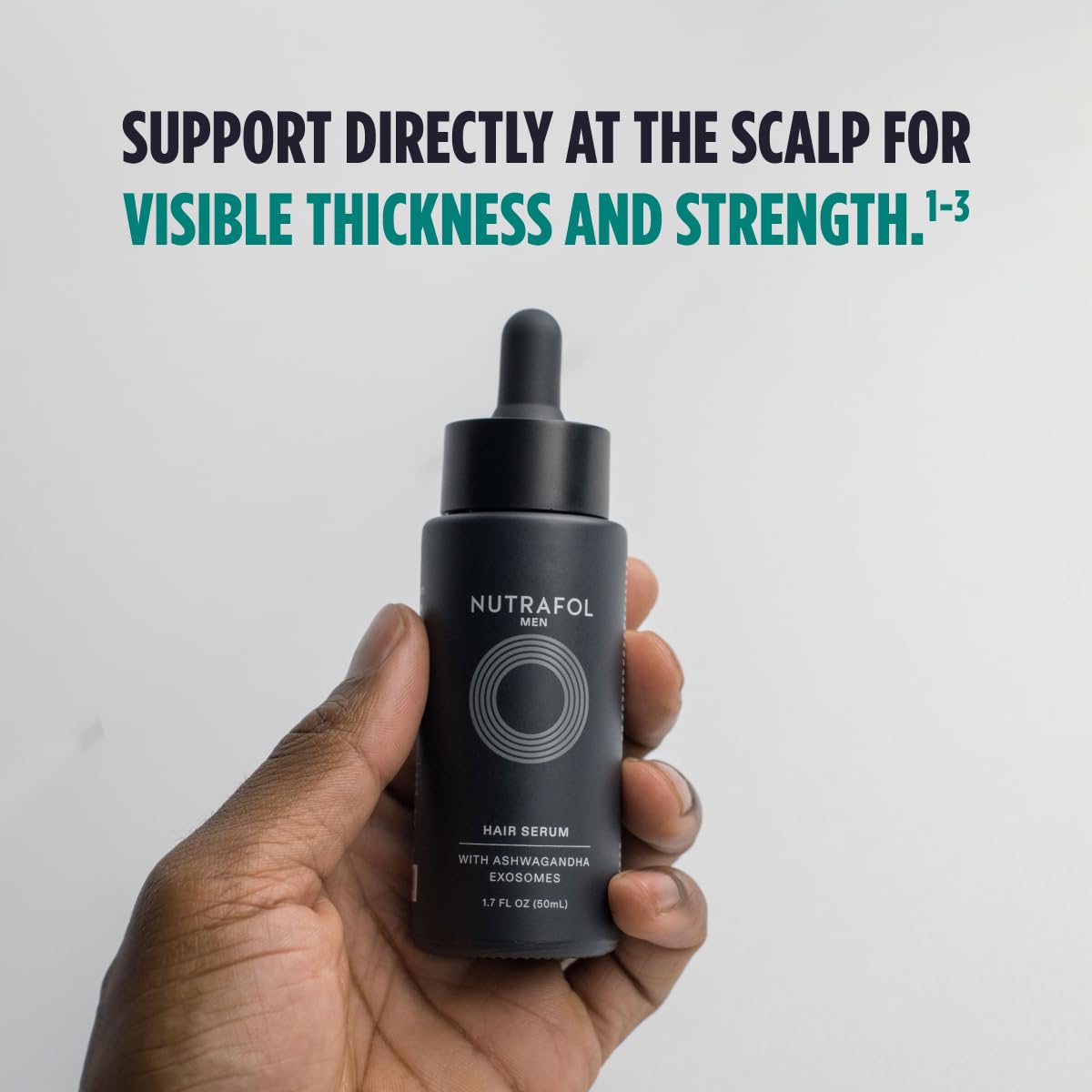Nutrafol Men's Hair Growth Supplement & Serum for Thicker, Stronger Hair - 3 Month Supply (1.7 Fl Oz) - Reduce Hair Loss & Promote Healthy Growth for Daily Hair Care Routine
