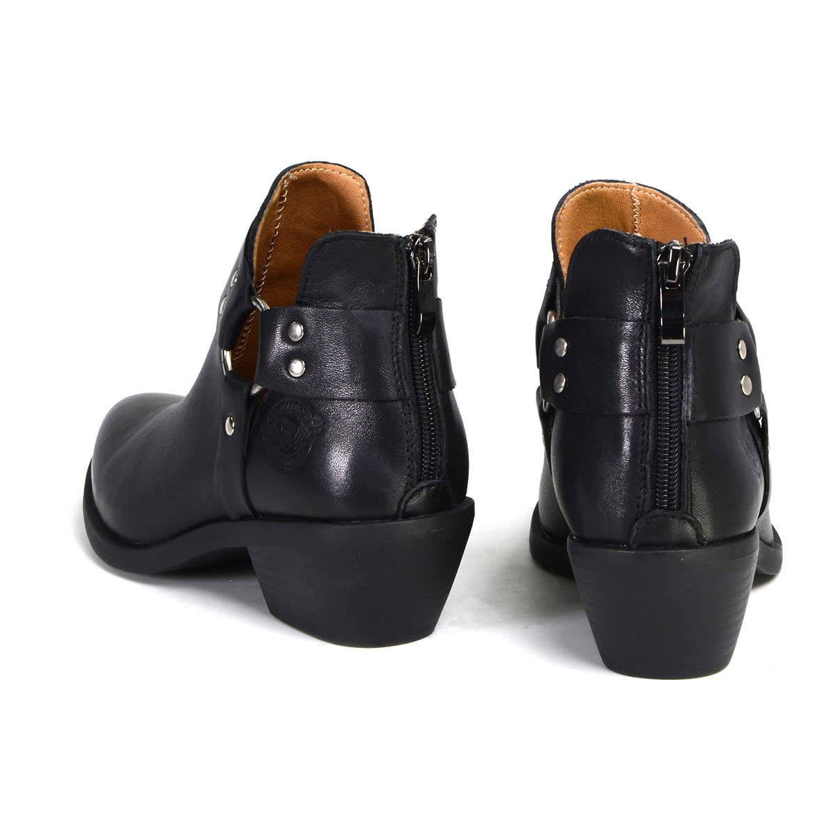 Milwaukee Leather MBL9443 Women's Sleek Black Classic Harness Ring Fashion Shoes - Stylish & Comfortable Boots for Riding, Motorcycle & Everyday Wear