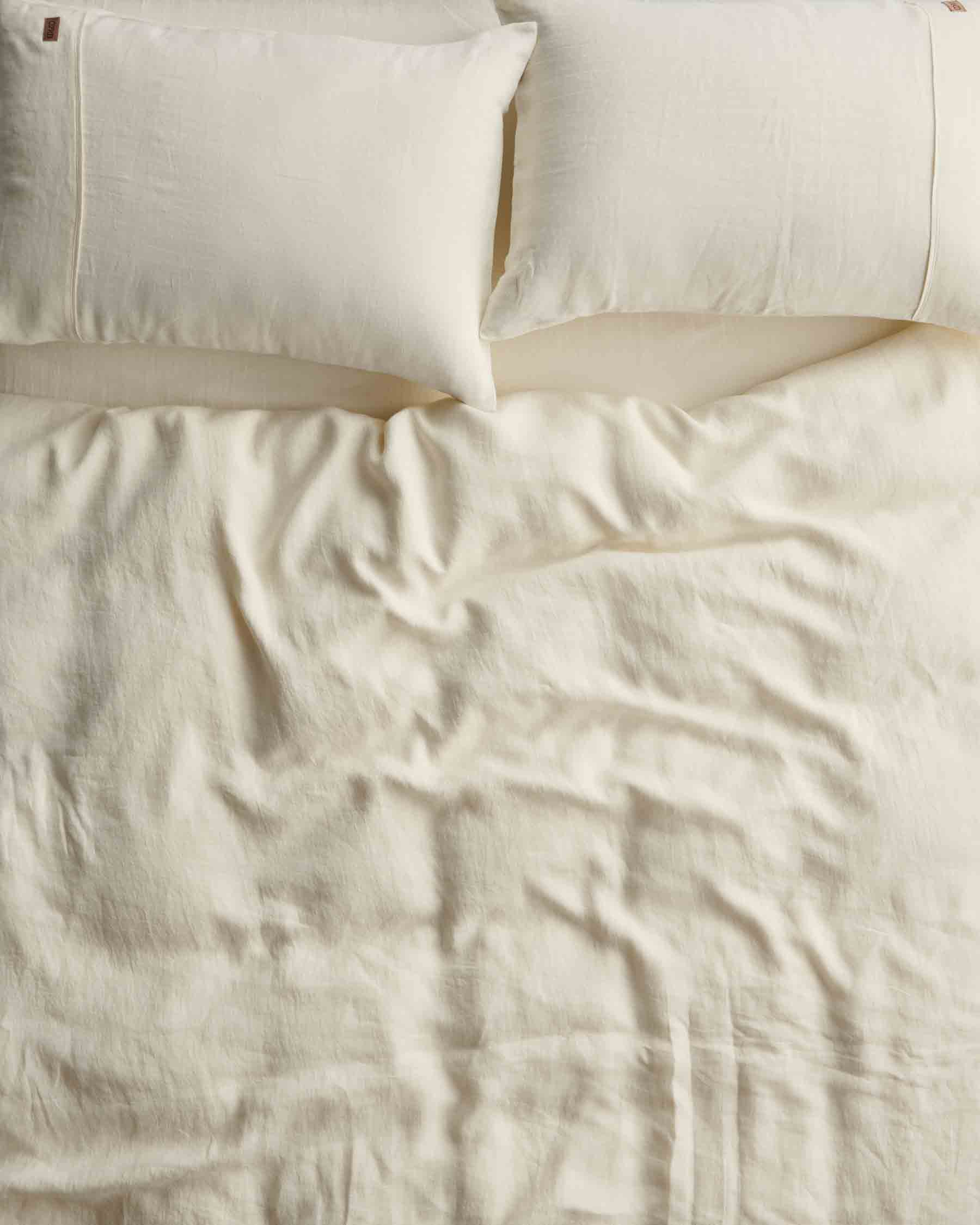 Premium Cloud Dancer Linen Pillowcases - Breathable & Soft 100% Natural Flax - Luxury Bedding for Hot Sleepers & Sensitive Skin - Perfect for Summer Nights & Allergy Relief