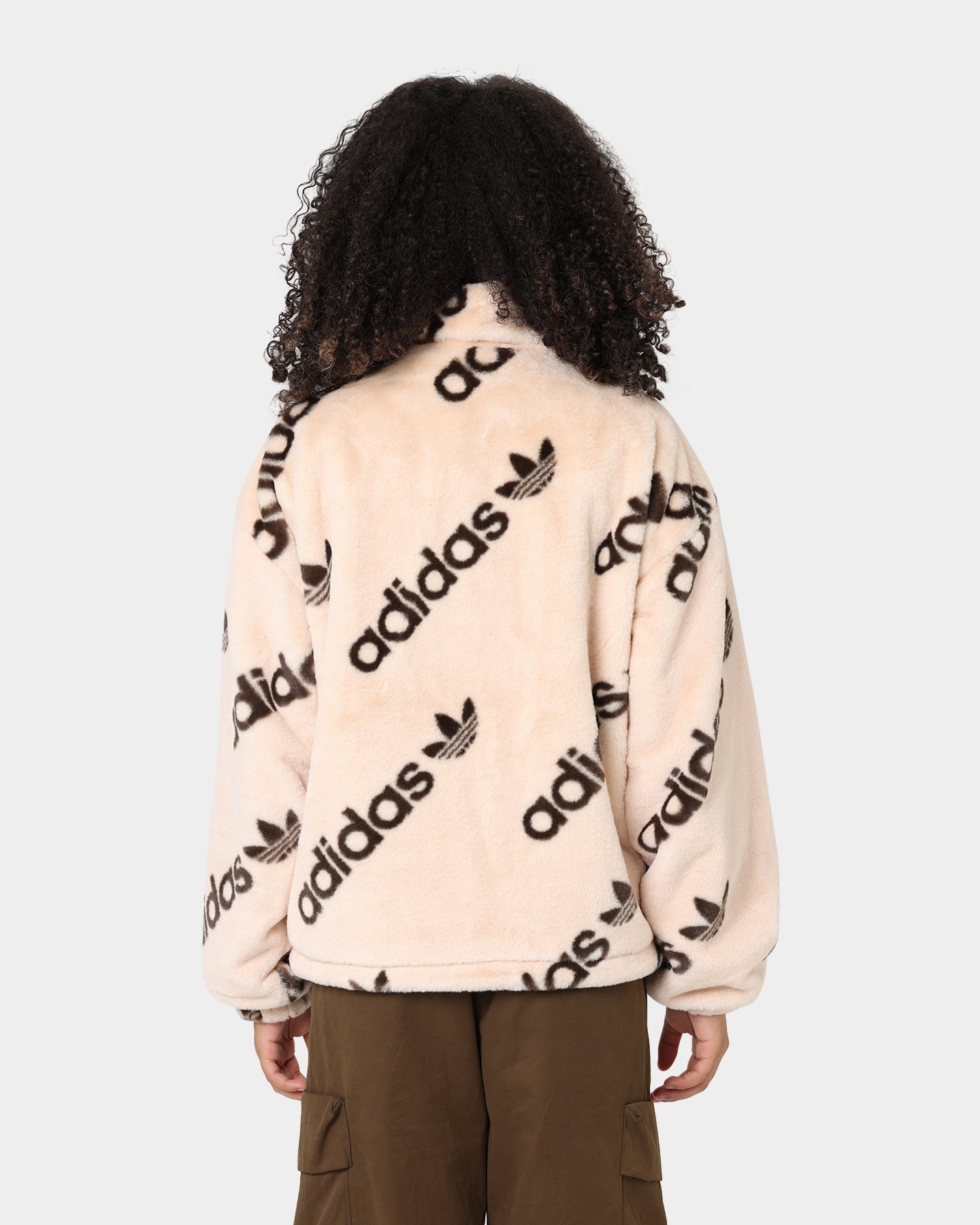 Adidas Women's Fur Jacket Halo Blush Pink - Cozy Winter Outerwear for Women | Perfect for Cold Weather, Snow Days & Fashion Outings
