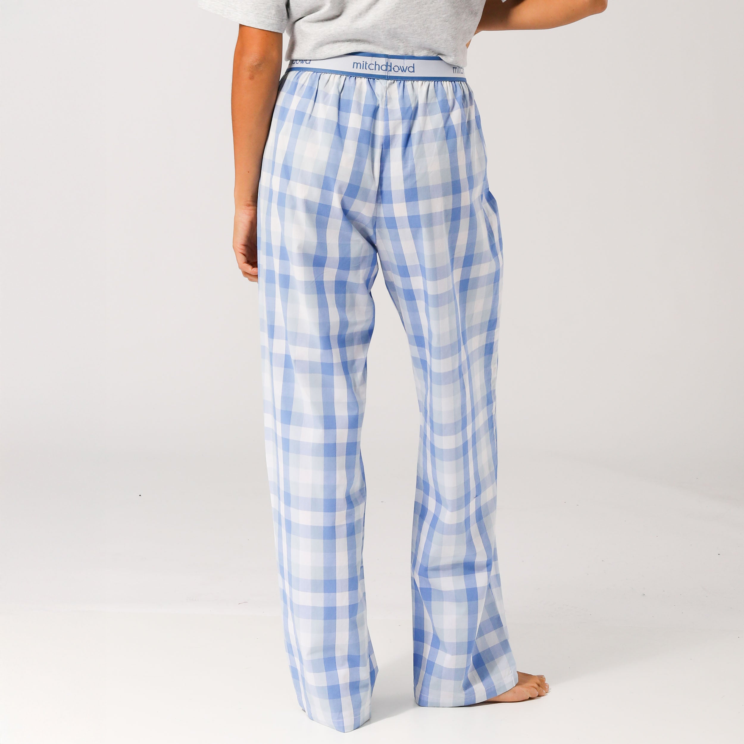 Women's Soft Plaid Sleep Pants - Cozy Lounge Pajama Bottoms for Nightwear & Relaxing at Home (Blue)