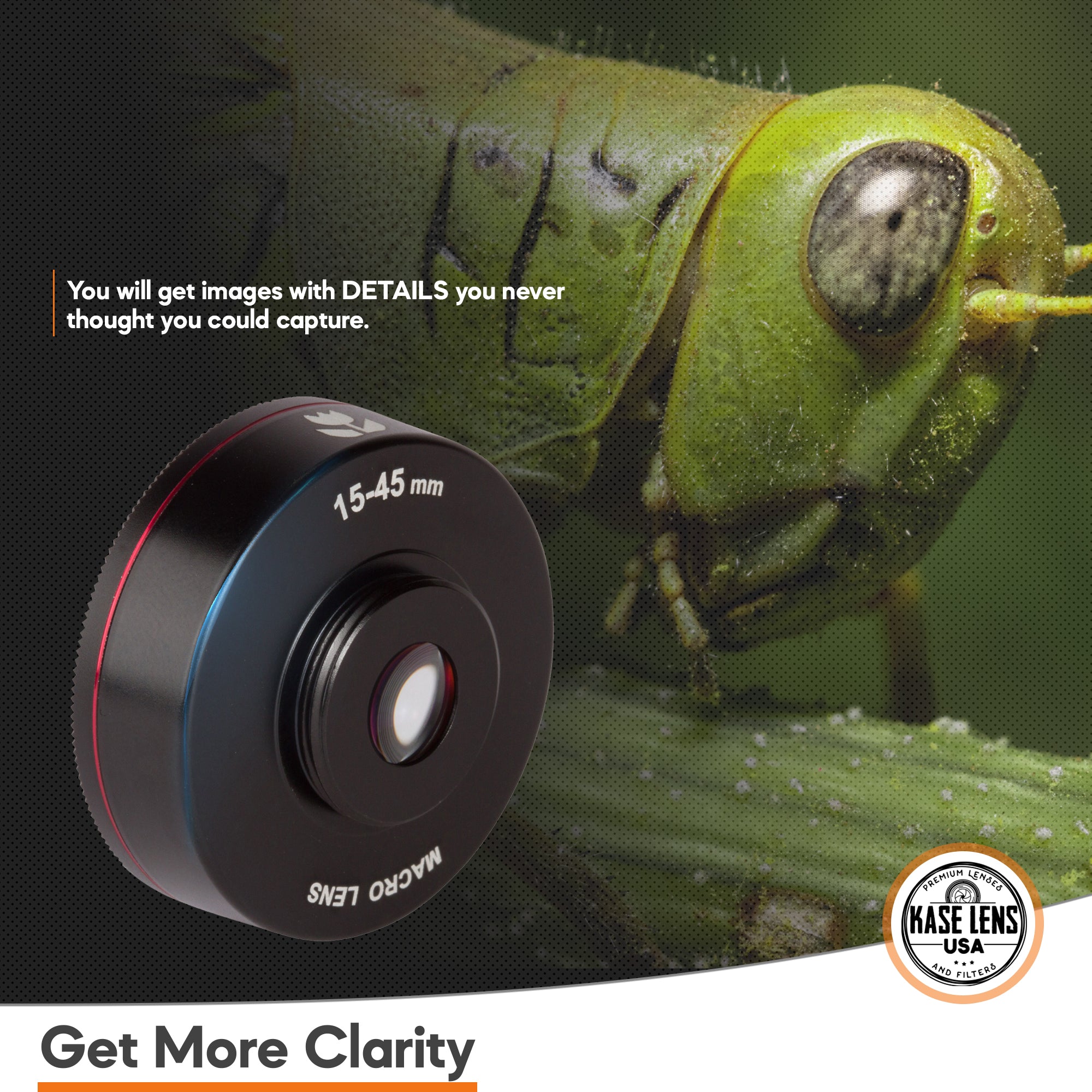 Kase Macro Lens for iPhone & Android - High Definition Close-Up Photography for Jewelry, Flowers & Small Objects - Perfect for Online Sellers & Hobbyists