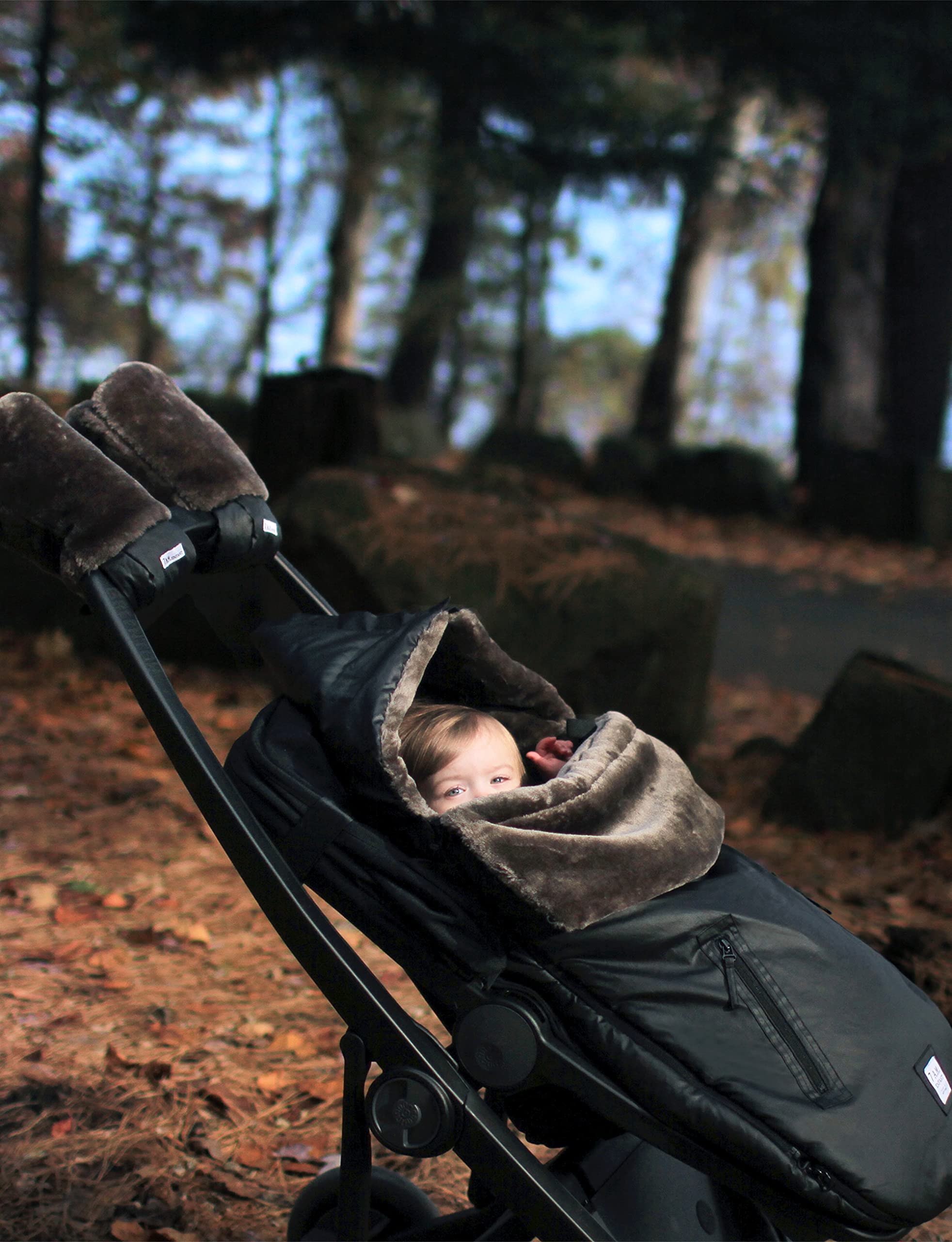 7AM Enfant Universal Footmuff - Waterproof Winter Bunting Bag for Baby Strollers & Car Seats, Soft Micro-Fleece & Plush Lined for Boys & Girls | Perfect for Cold Weather Outings, Shopping & Travel | WaxedPOD