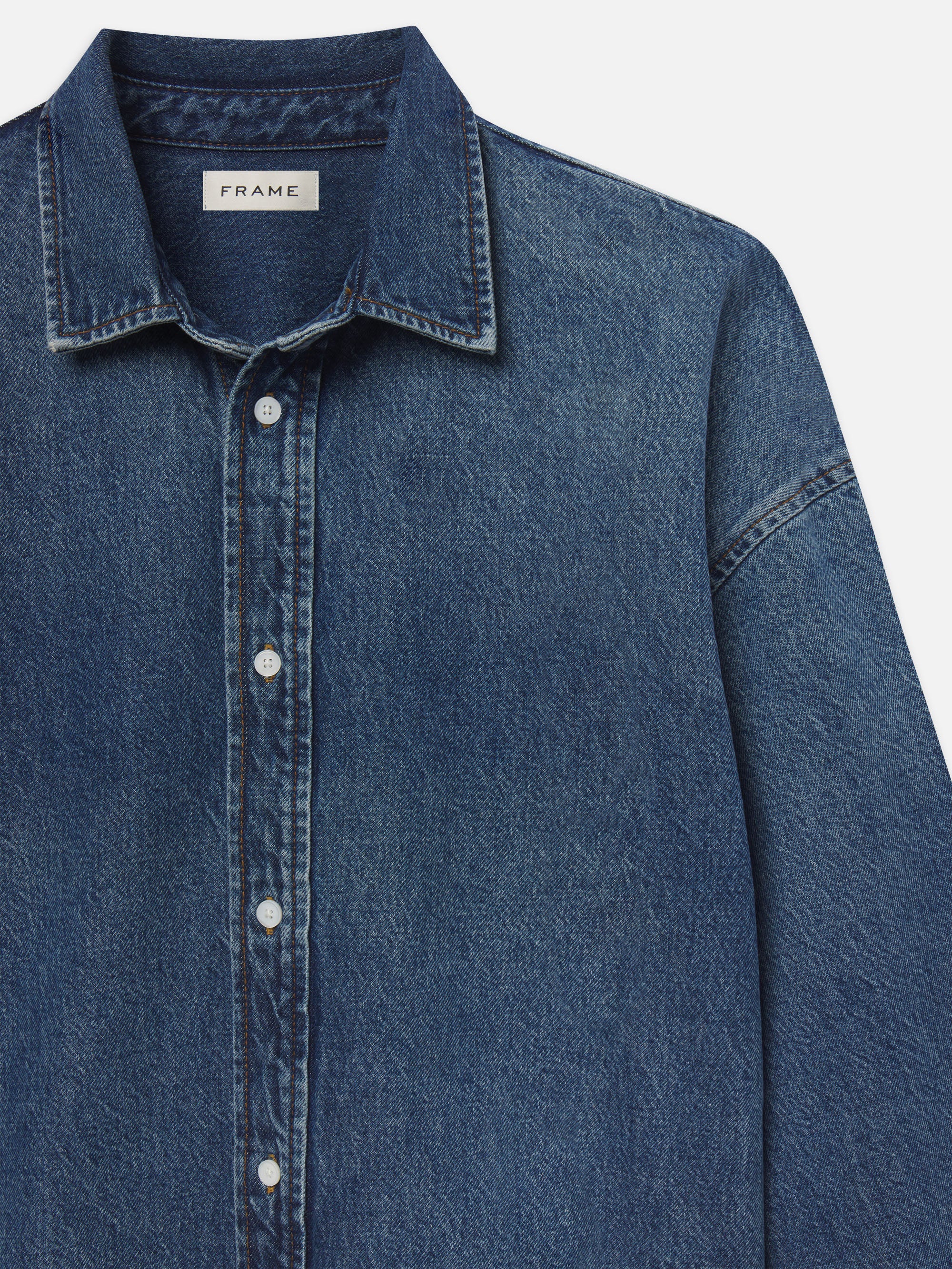Relaxed Heavy Denim Shirt for Men - Comfortable Oversized Denim Button Up with Classic Fit - Perfect for Casual Wear, Layering & Outdoor Activities