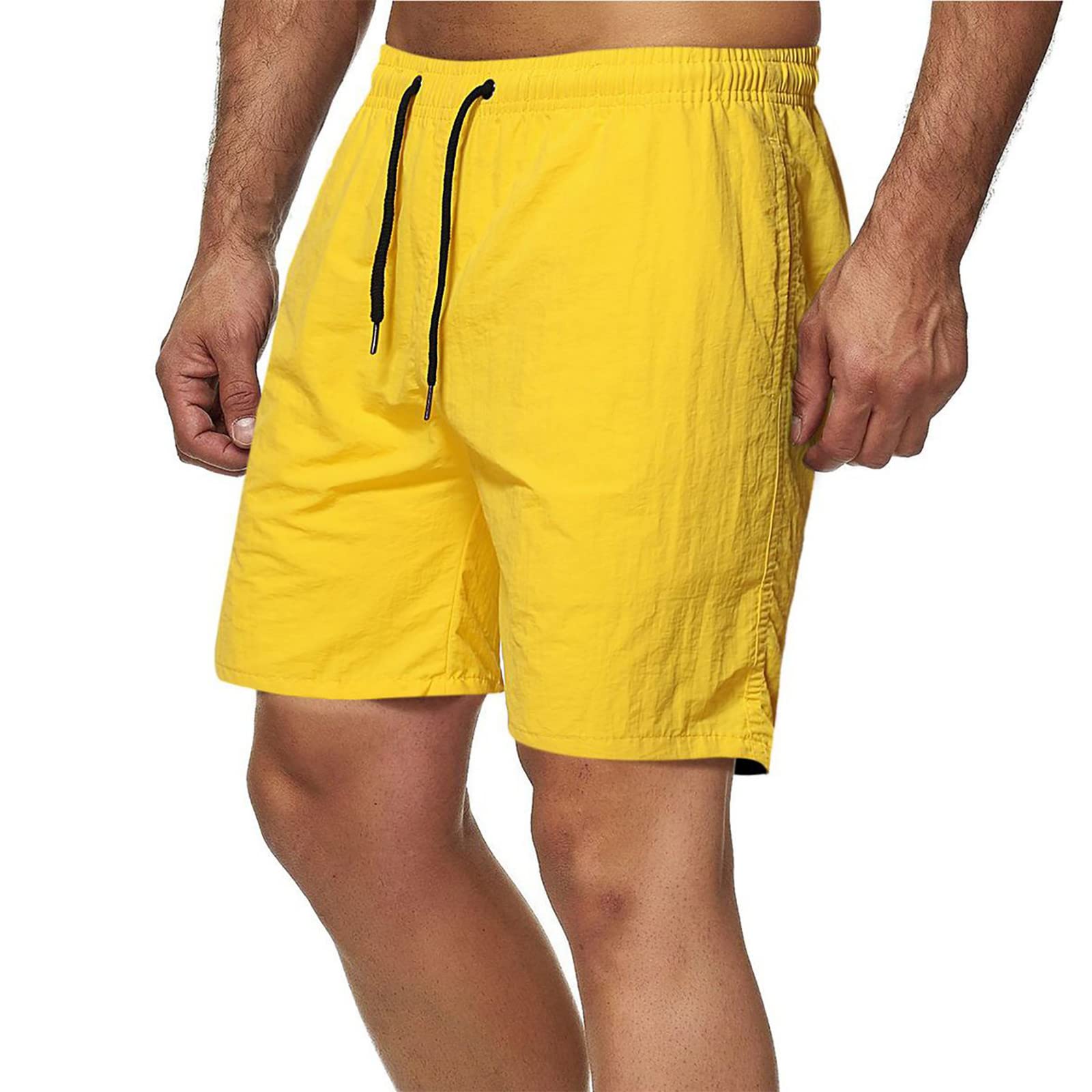Men's Linen Shorts - Classic Fit Casual Summer Shorts with Elastic Waist & Pockets | Perfect for Beach, Vacation & Outdoor Activities