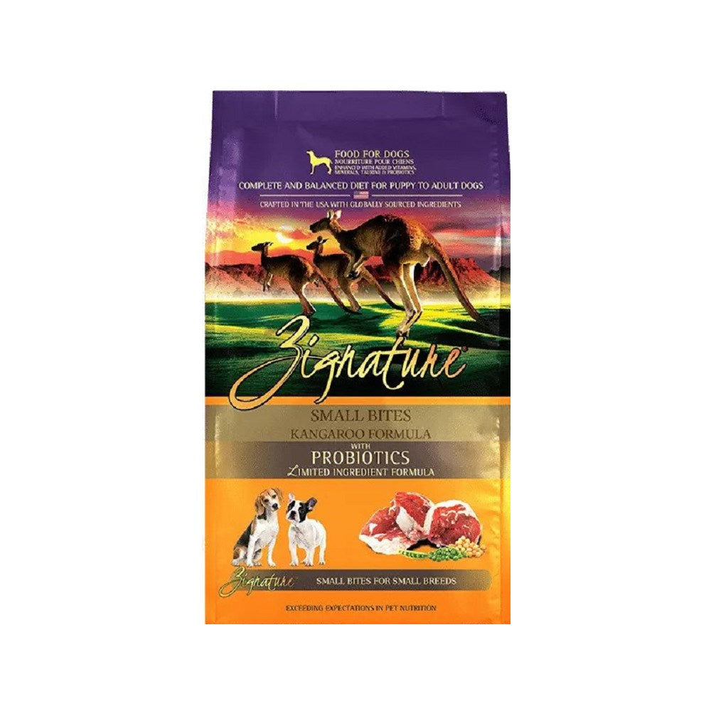 **Limited Ingredient Kangaroo Small Bites Dry Dog Food – Grain-Free, Hypoallergenic, High-Protein – Perfect for Sensitive Stomachs & Allergies**    *(Use Case: Ideal for dogs with food sensitivities, allergies, or digestive issues. Great for small breeds or picky eaters!)*