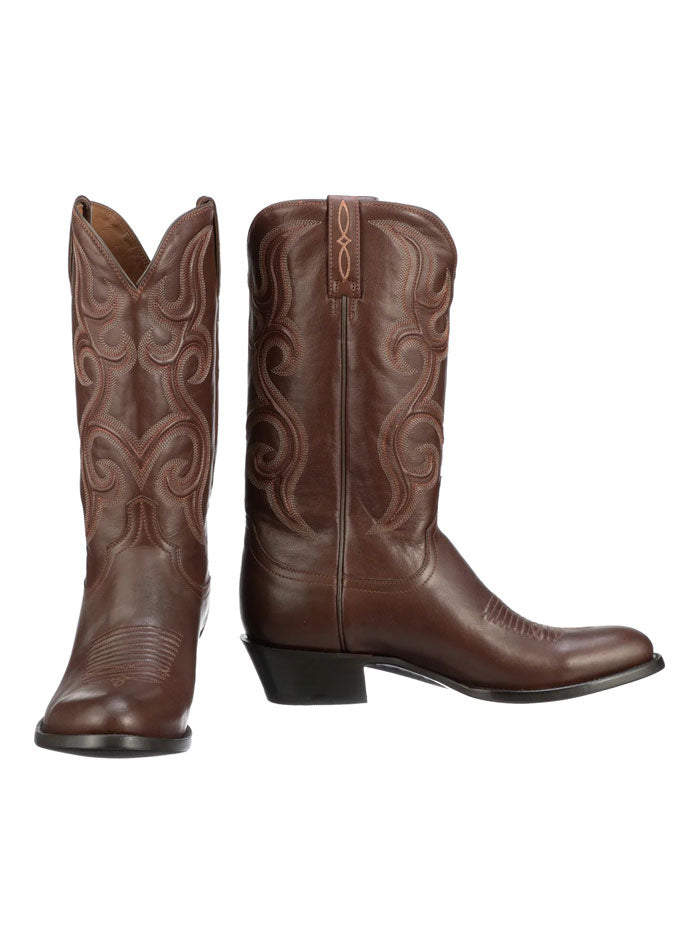 Lucchese M3431.R3 Men's Round Toe Cowboy Boots in Espresso Brown - Perfect for Western Wear, Rodeo & Casual Outfits