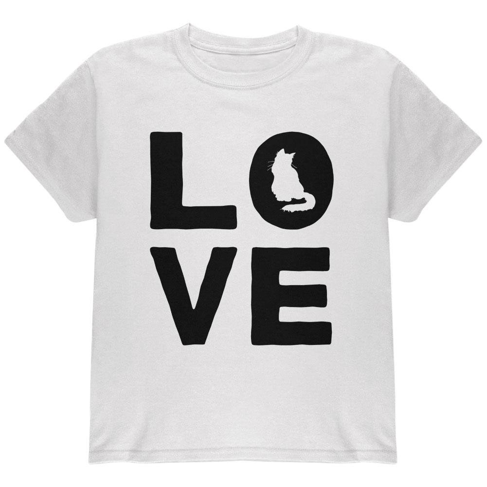 Cat Love Youth T-Shirt - Cute Cat Graphic Tee for Kids & Teens | Perfect for Casual Wear, School, and Playdates
