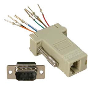 DB9 to RJ45 Serial Adapter Converter - RS232 to Ethernet Port Connector for Industrial Equipment, Networking Devices & Legacy Systems - Perfect for Factory Automation, POS Terminals & Server Rooms