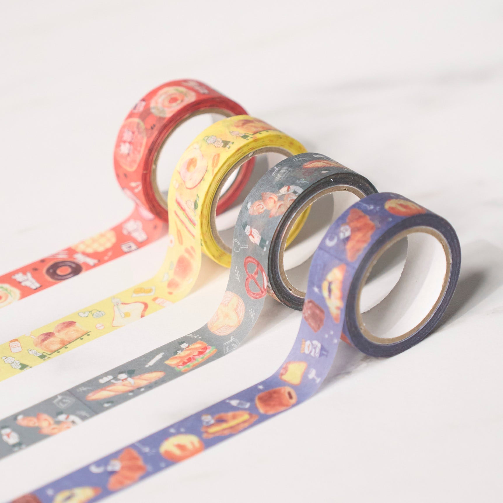 Bread Town Masking Tape - Furukawa Shiko High-Quality Washi Tape for Scrapbooking, DIY Crafts, and Home Decor - Perfect for Gift Wrapping, Journaling, and Office Use
