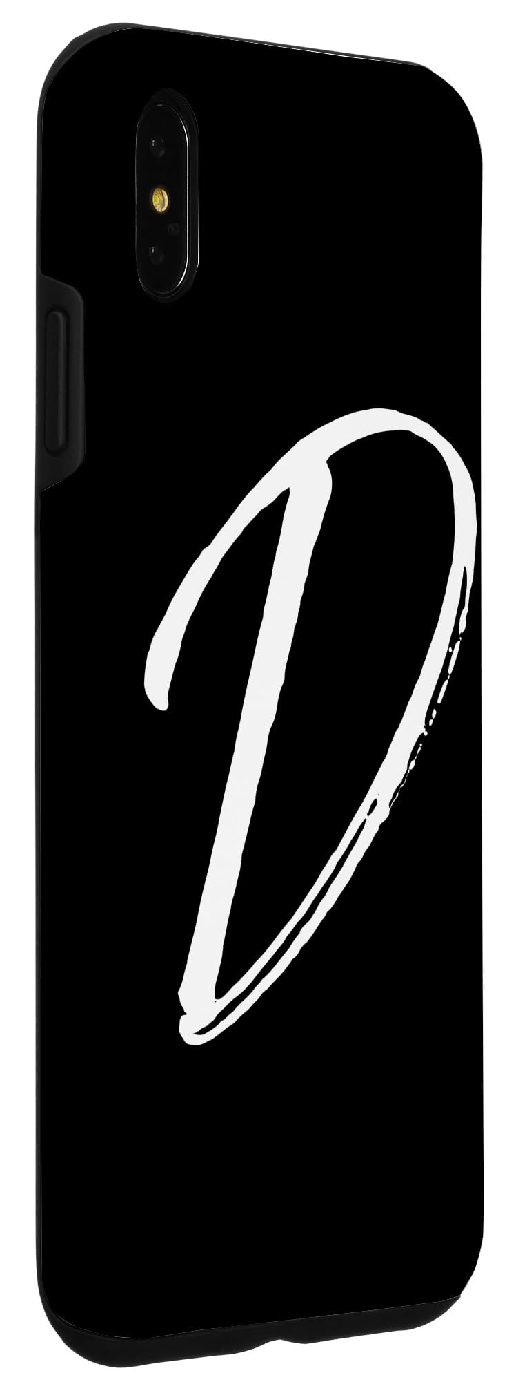 iPhone XS Max Phone Case - Personalized Monogram Letter D in Elegant Black Calligraphy | Perfect Gift for Men & Women | Office, Travel, Everyday Use