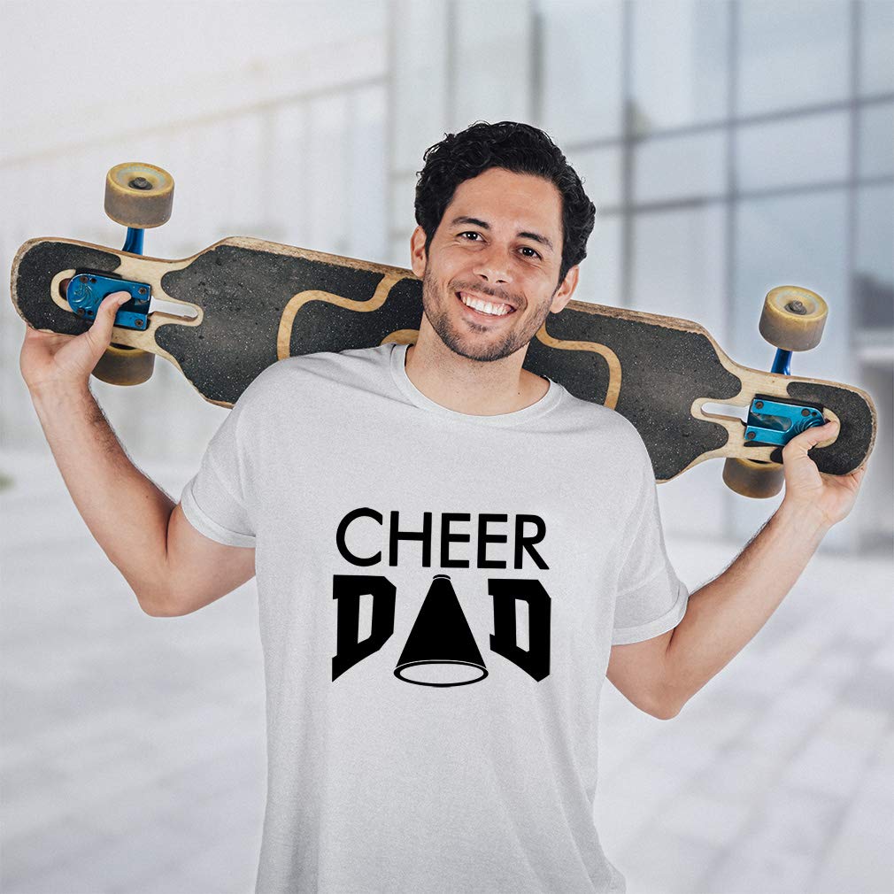 Funny Graphic T-Shirts for Men - Custom Cheer Dad Cotton Tee - Perfect for Casual Wear, Gifts & Father's Day