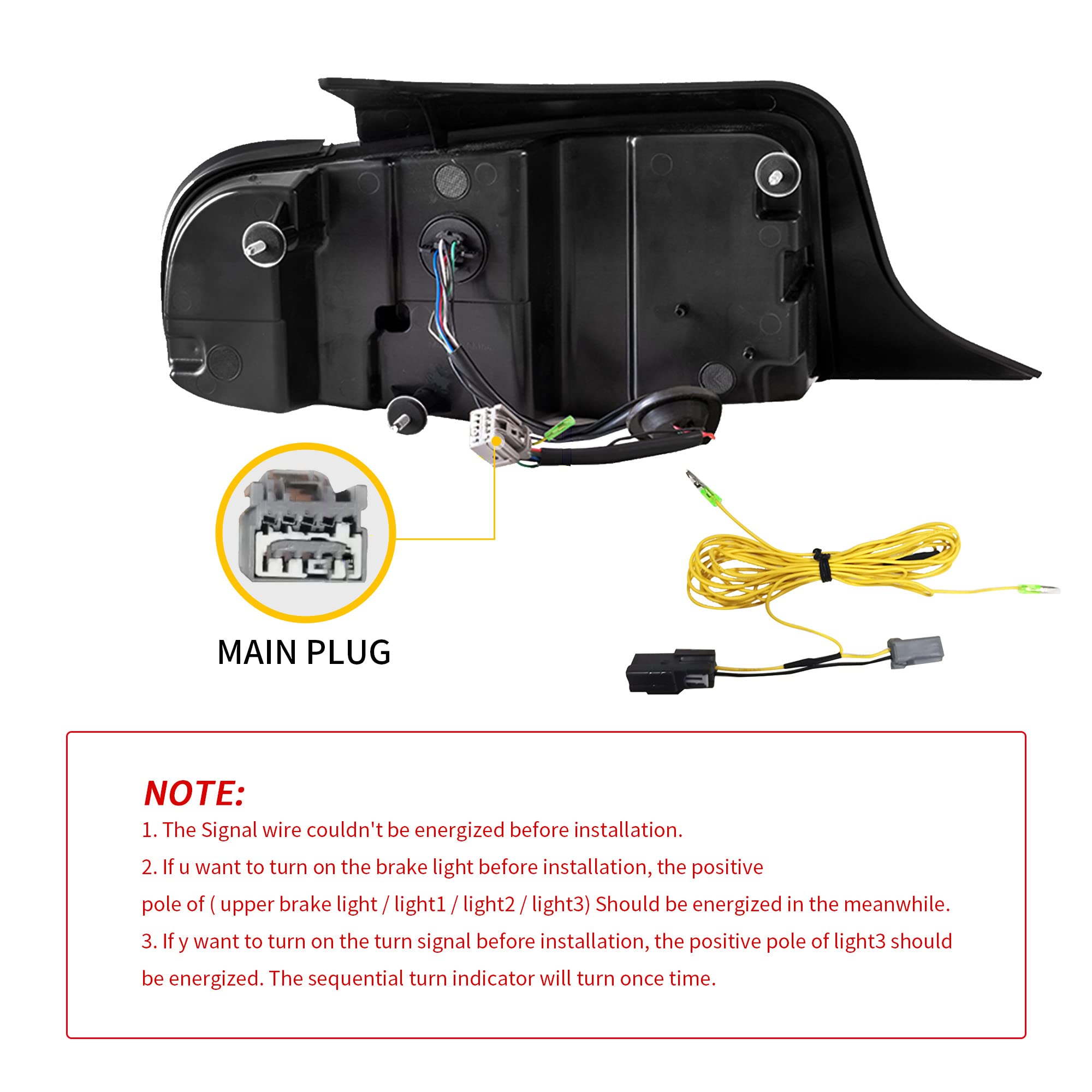 VLAND LED Tail Lights for Ford Mustang 2010-2012 - 7 Lighting Modes, Sequential Turn Signals, Startup Animation - Compatible with Driver & Passenger Side - Perfect for Night Driving and Car Customization