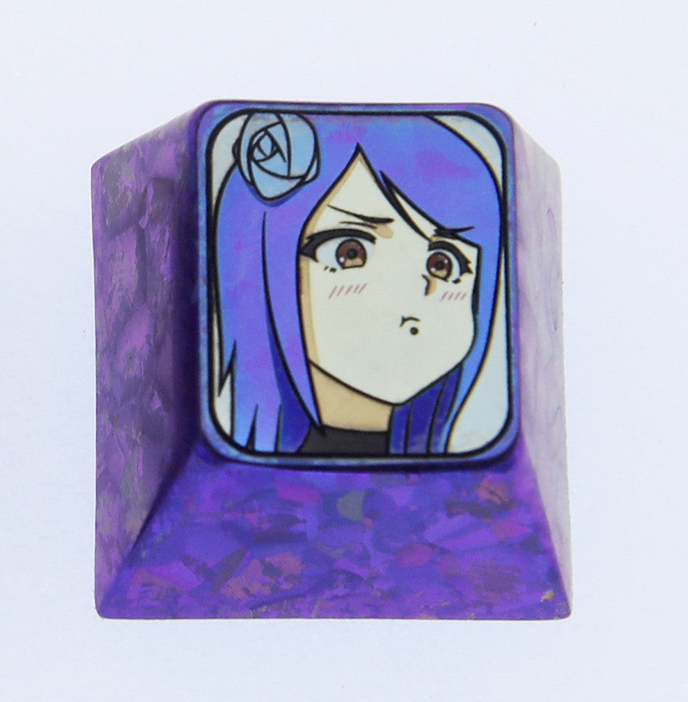 Naruto Konan Anime Keycaps - 1U Titanium Alloy Custom Keycaps for Mechanical Keyboards - Perfect for Gaming, Typing & Anime Fans Collection