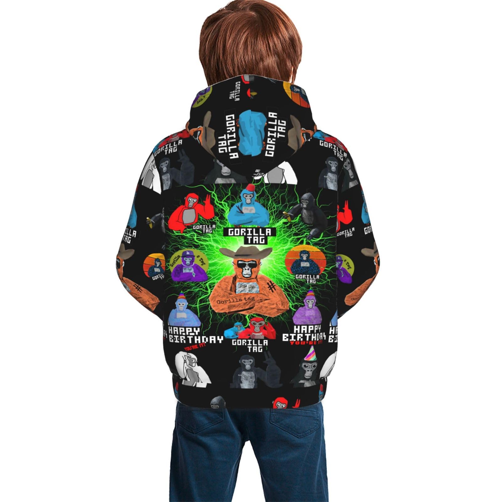Kids Gorilla Games Hoodie - Fun Novelty Sweatshirt for Boys & Girls | Perfect for School, Playdates & Family Outings
