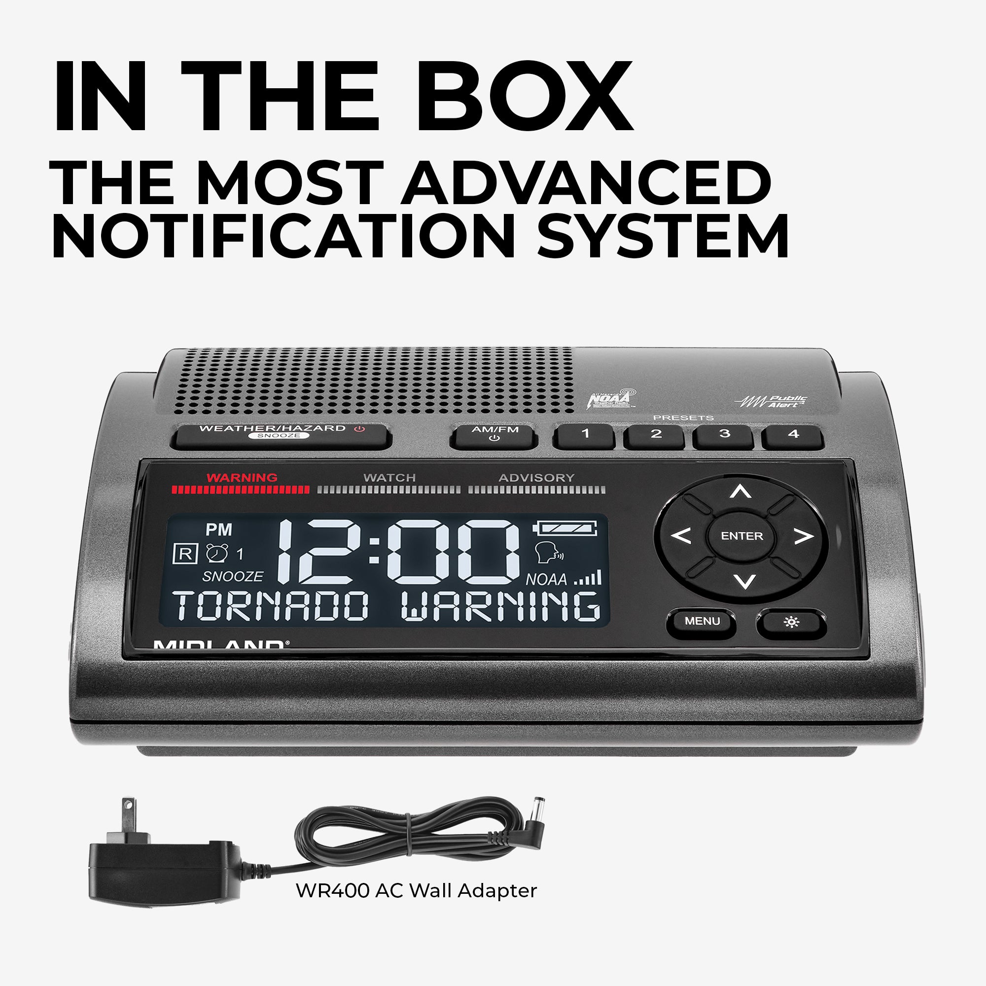 WR400 Deluxe NOAA Weather Radio with Emergency Alerts - Portable AM/FM Radio for Home, Outdoor, Camping & Emergency Preparedness