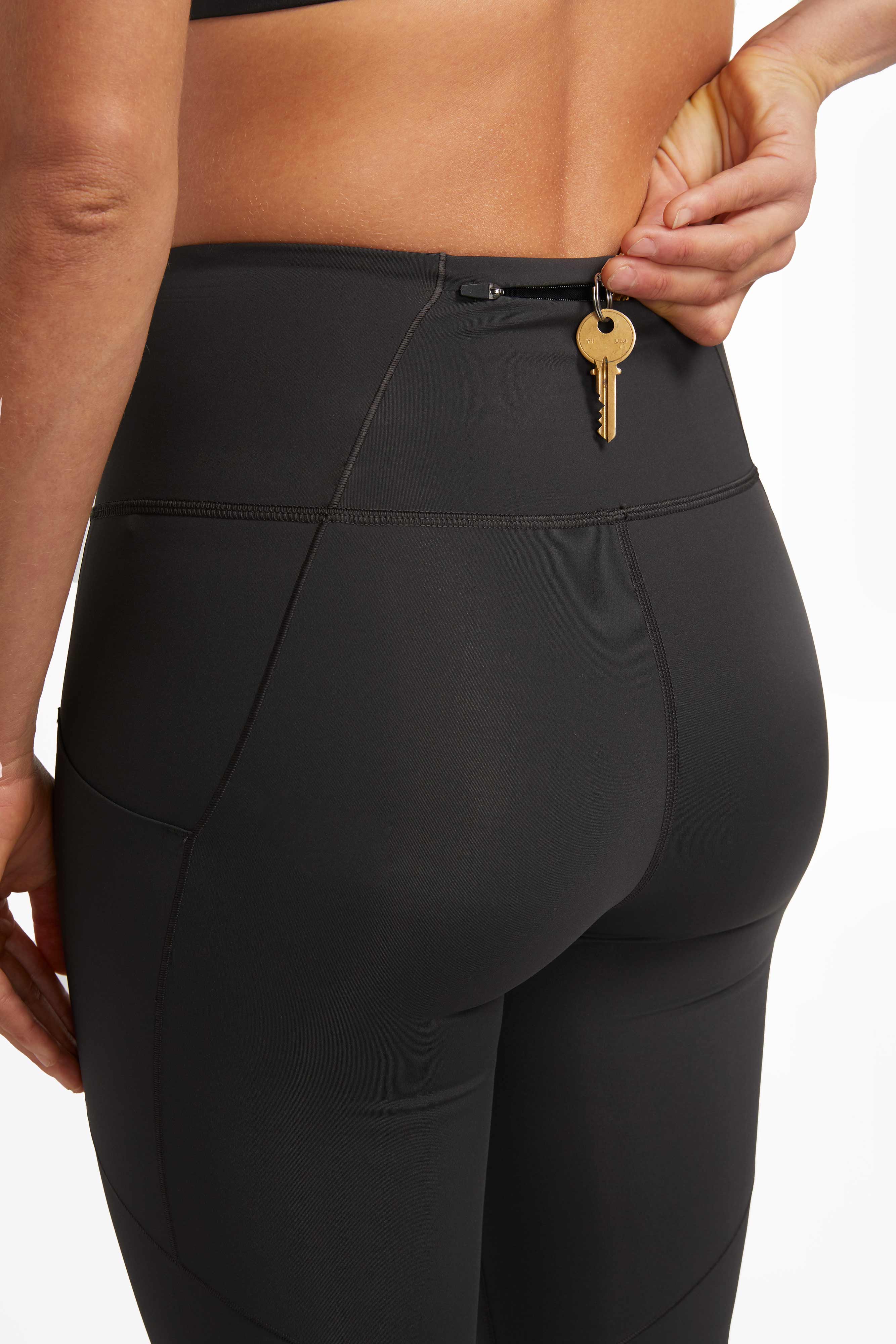 ALRN High Visibility Tight - Black | Reflective Workout Leggings for Running, Cycling & Gym | Perfect for Nighttime Fitness & Outdoor Activities