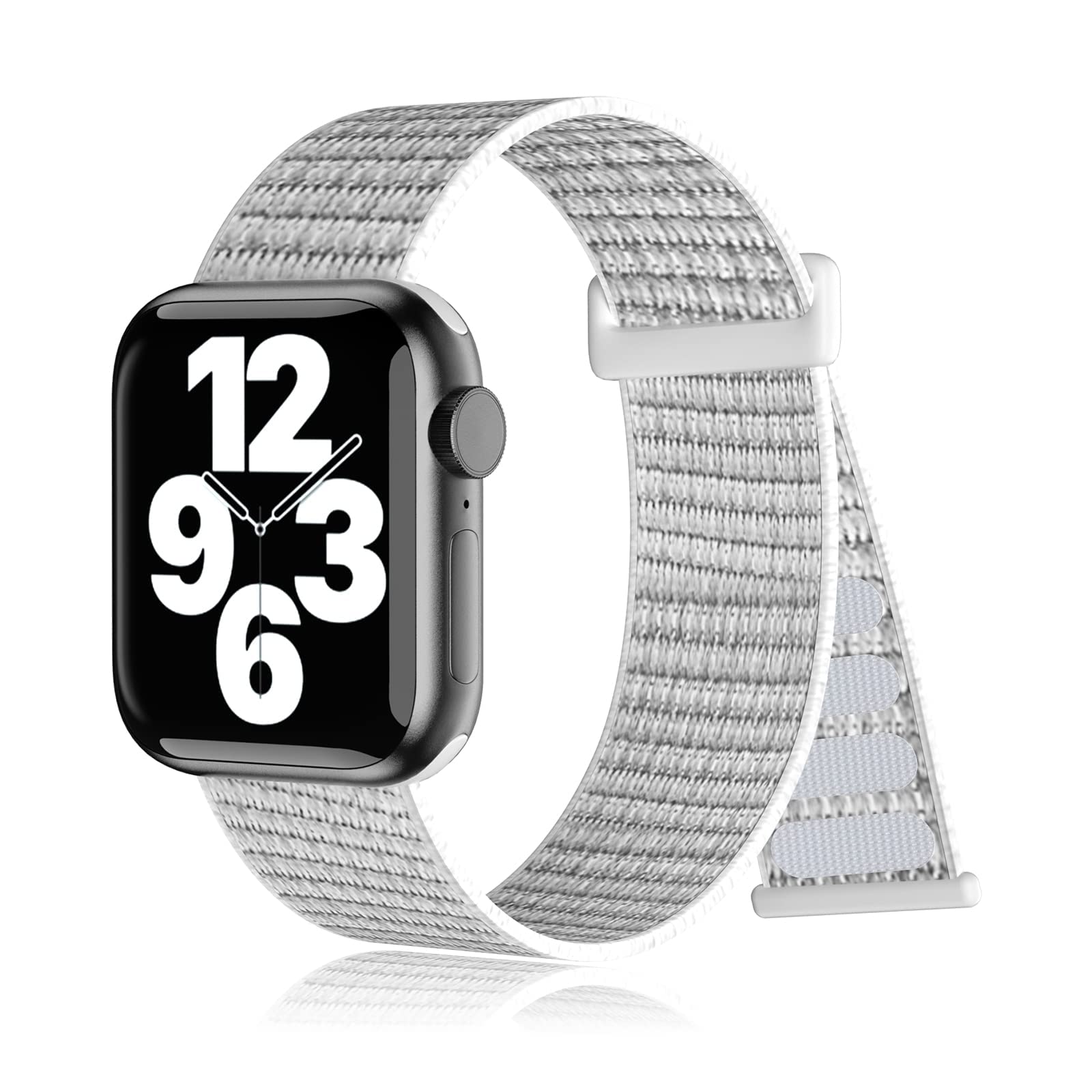 Premium Nylon Sport Loop Bands for Apple Watch - Stretchy Elastic Braided Replacement Straps Compatible with iWatch Series 1/2/3/4/5/6/7/SE - Perfect for Running, Workouts & Everyday Wear - Unisex Design for Men & Women