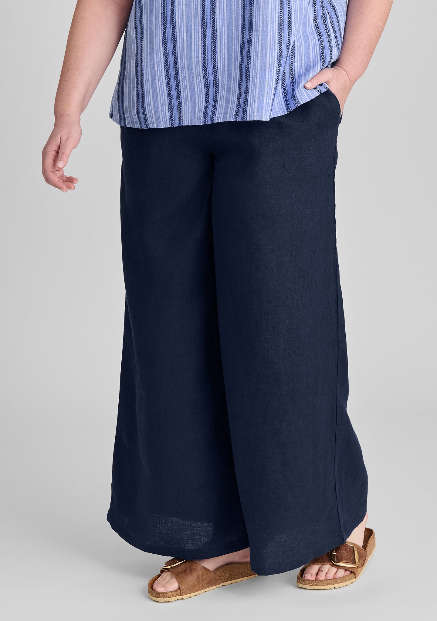 Carefree Pant - Full Length Linen Pants for Women | Comfortable & Breathable Summer Trousers | Perfect for Beach, Yoga, and Casual Wear