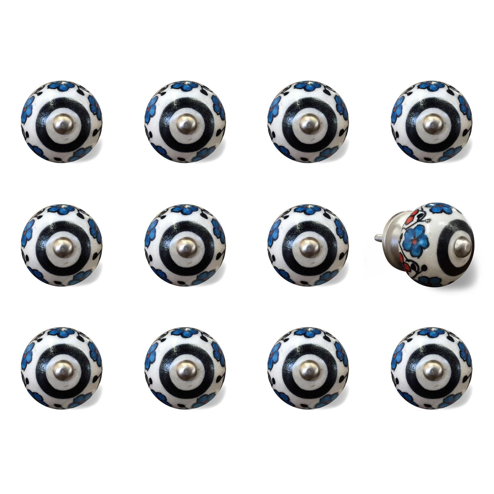 HomeRoots KNOB-IT 12-Pack K3550 Cabinet Knobs - Solid Brass Hardware for Kitchen & Bathroom Drawers - Easy Installation, Modern Home Decor Upgrade