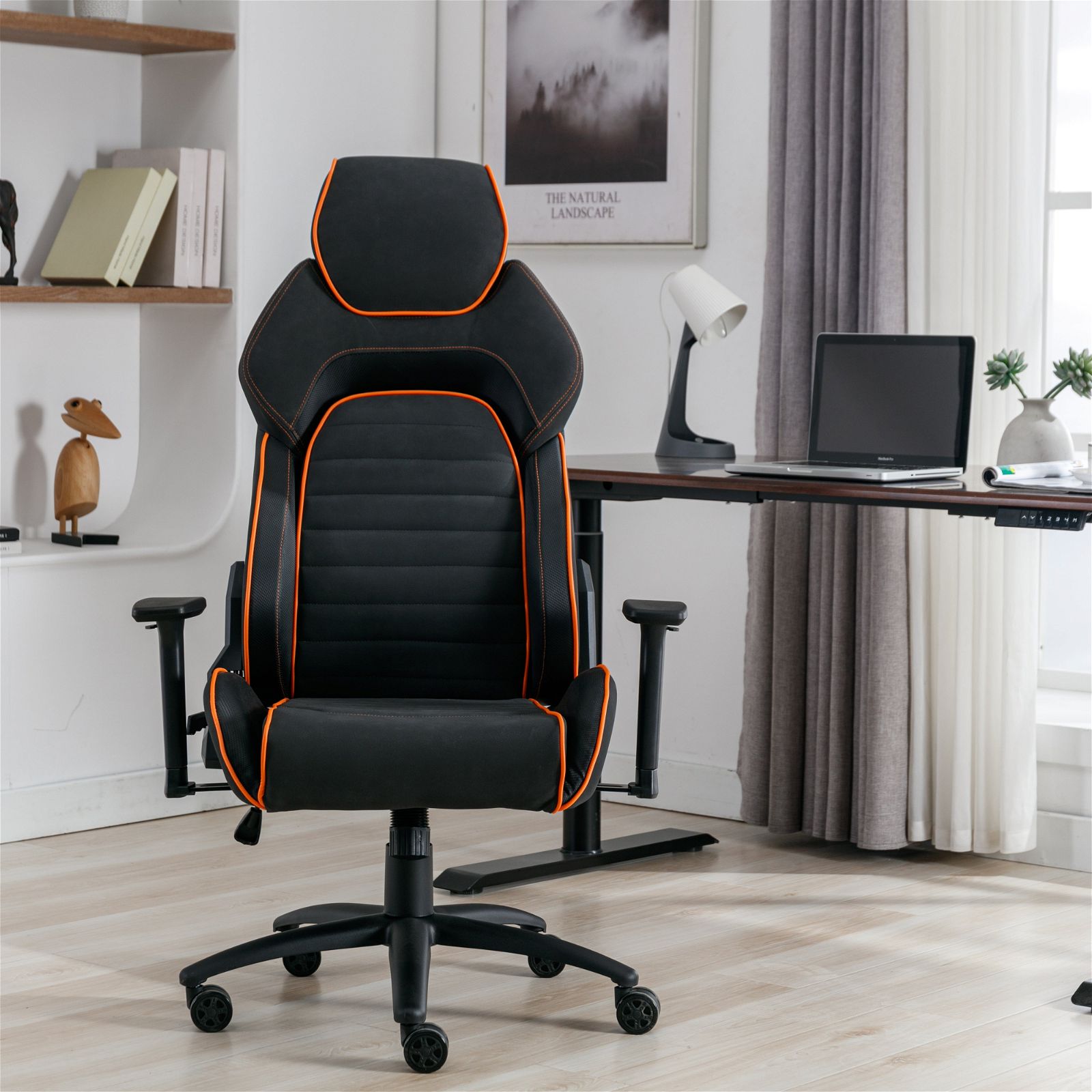 Tauris Hyper Ergonomic Gaming & Office Chair with Adjustable Armrests - Black & Orange - Perfect for Long Work Sessions & Competitive Gaming