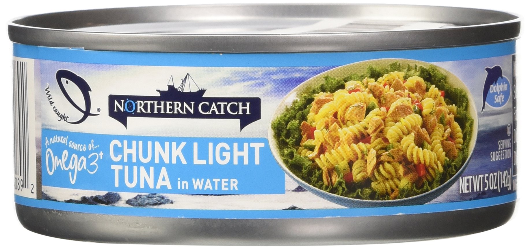 Northern Catch Premium Chunk Light Tuna in Water, 4.5-Ounce (Pack of 12) - High Protein, Low Mercury, Wild Caught - Perfect for Salads, Sandwiches & Healthy Meal Prep