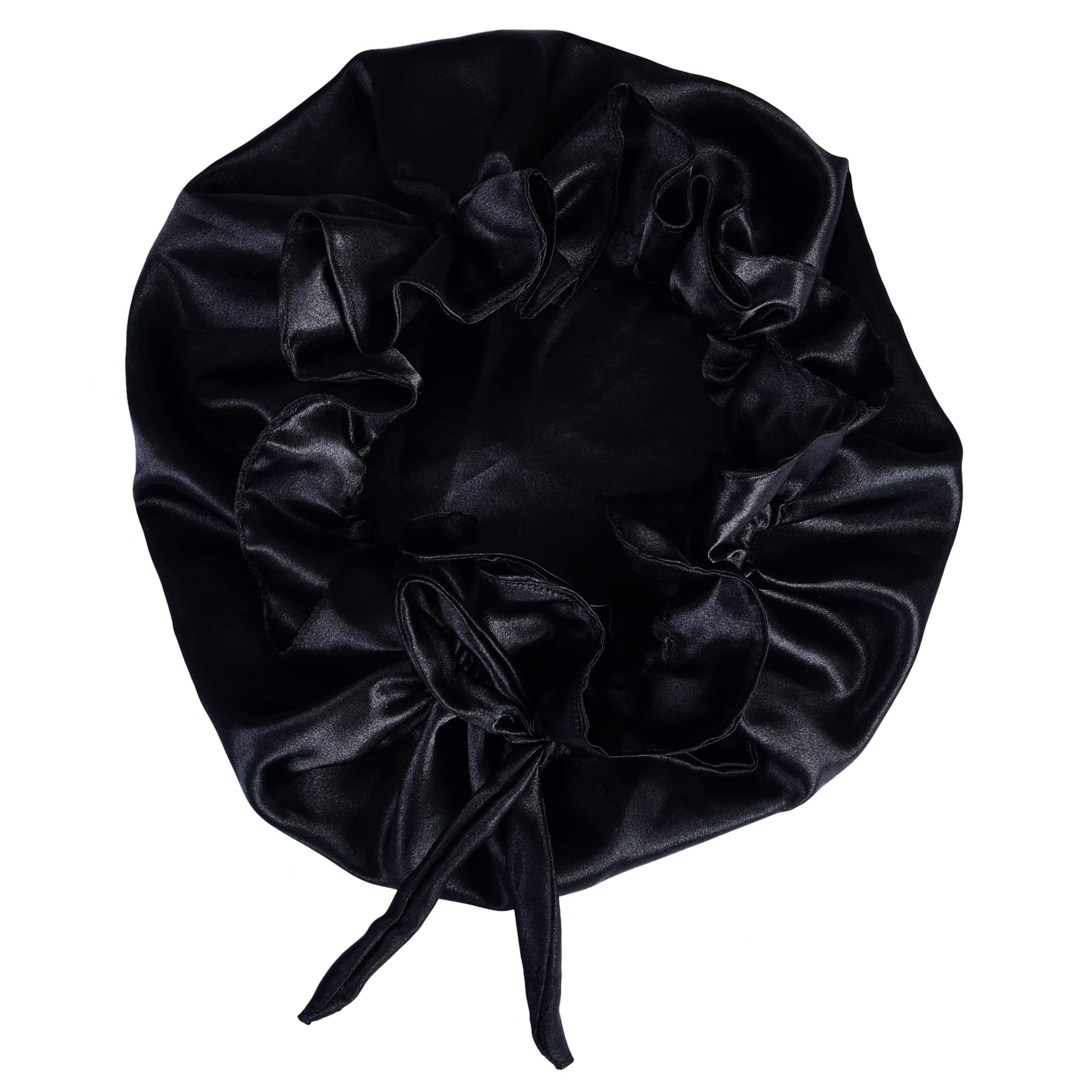Premium Satin Silk Hair Bonnet for Women & Girls - Double Layered Sleeping Cap for Curly, Natural & Protective Hairstyles - Pack of 1 | Nighttime Hair Care & Travel Essential