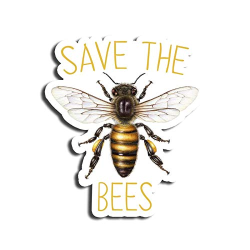 Save The Bees Sticker Pack - Eco-Friendly Nature Decals for Water Bottles, Tumblr, Laptop & More - Durable Vinyl Stickers for Home, Office & School Decor