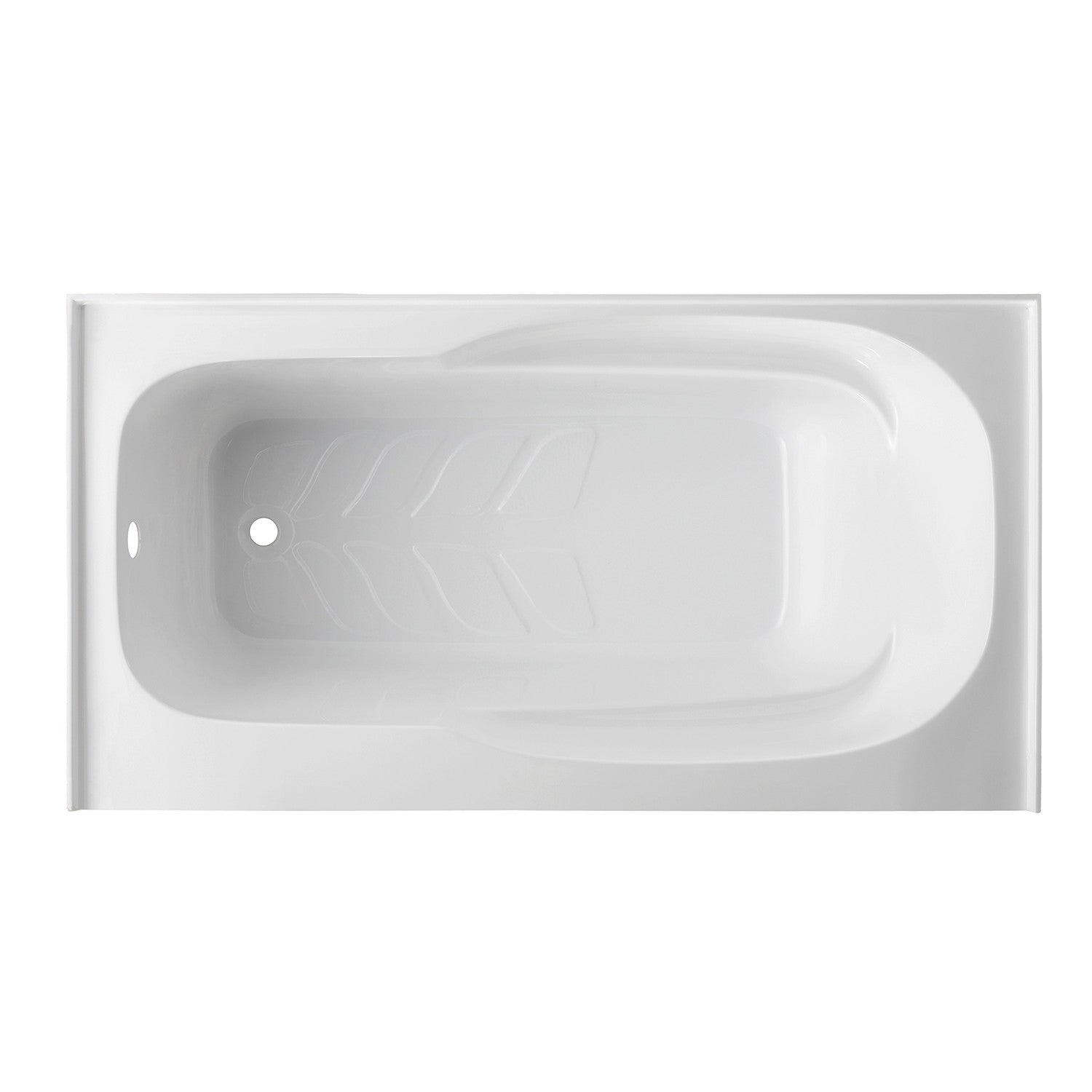 Aqua Eden VTAP6031L21C 60-Inch Acrylic Rectangular 3-Wall Alcove Bathtub with Anti-Skid Surface, Left-Hand Drain, Glossy White – Perfect for Modern Bathrooms, Spa-Like Relaxation, and Small Space Solutions