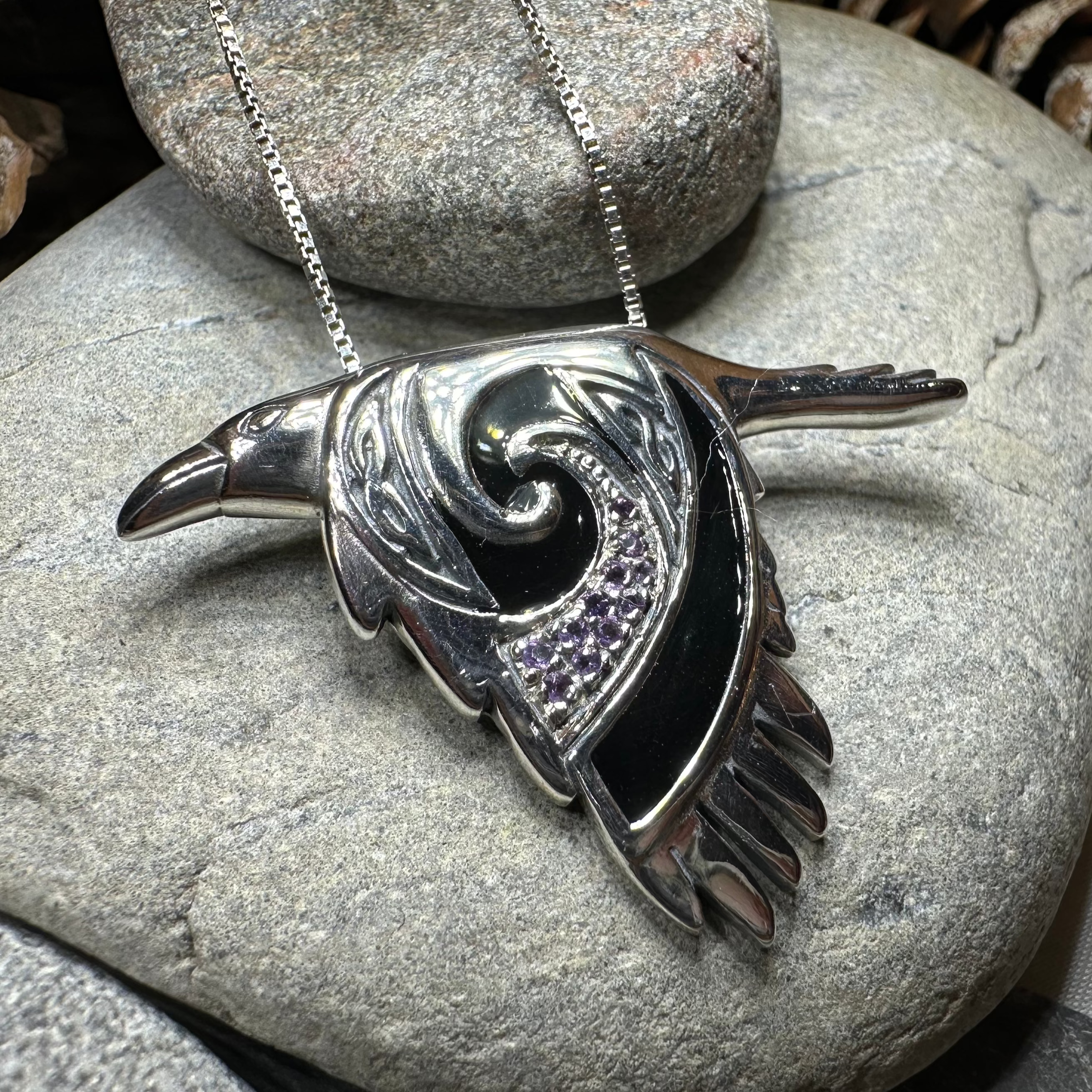 Celtic Raven Necklace for Women - Viking Jewelry with Norse Mythology Symbol - Perfect for Pagan, Gothic & Medieval Fashion Lovers