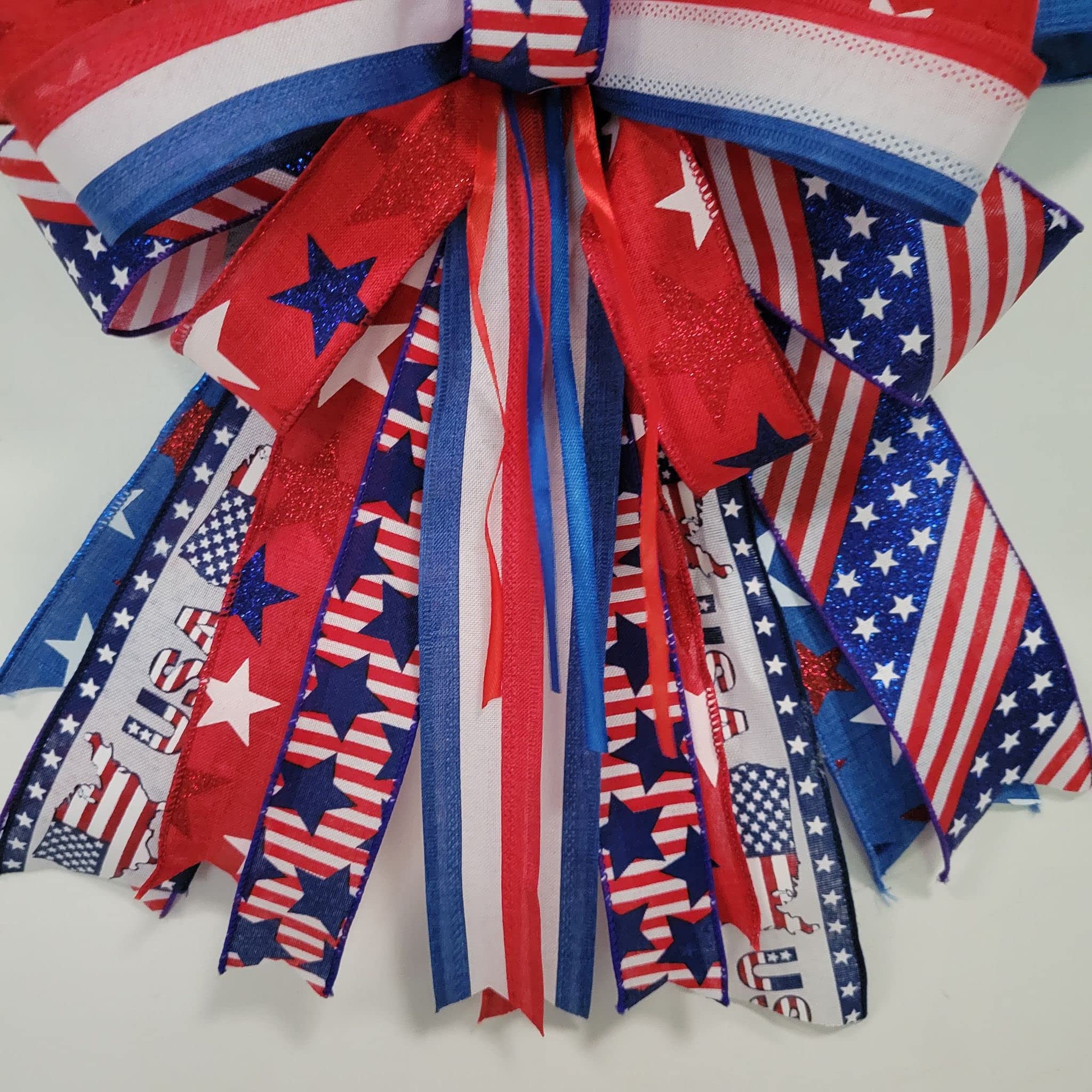 Red Bow for Mailbox - Patriotic Decorations for First Responders & USA-Themed Mailbox Bows | Perfect for Holidays, Parades & Front Yard Decor