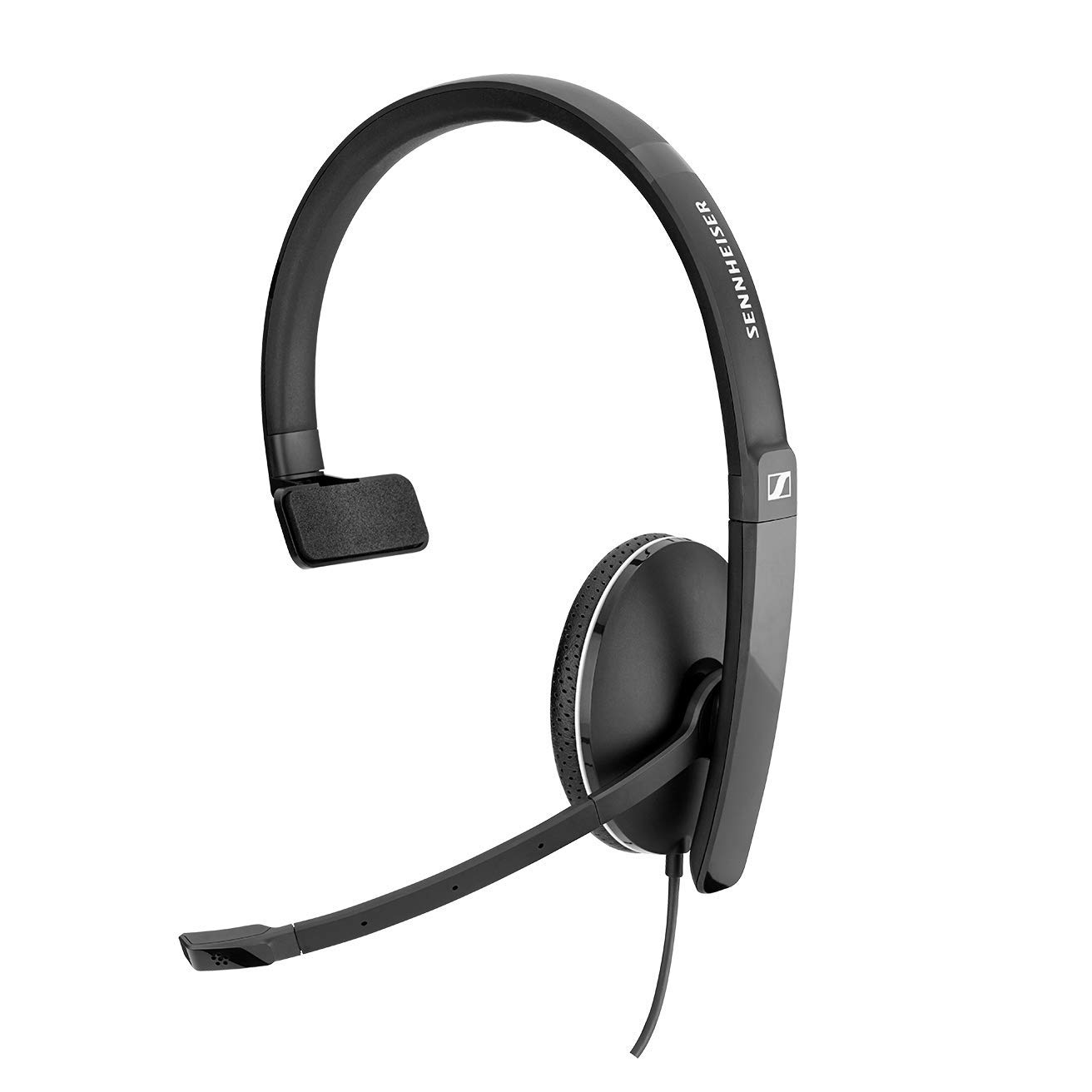 SENNHEISER SC 135 USB Professional Monaural Headset - HD Stereo Sound & Noise-Canceling Mic for Business Calls, Webinars, and Remote Work (Black, USB Connector)