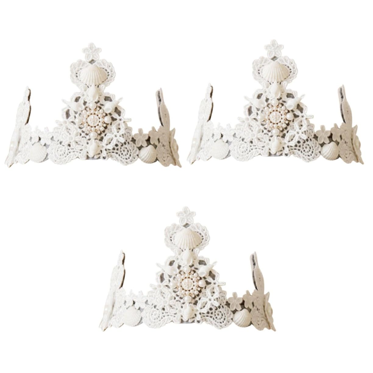 FOMIYES 3-Piece Baroque Pearl Headband Set - Elegant Wedding Hair Accessories for Bride, Bridesmaids & Special Occasions | Vintage-Inspired Tiara & Crown Hairpieces for Women (Pearl Headgear, Hair Bands) - Perfect for Weddings, Prom, Parties & Photo Shoots